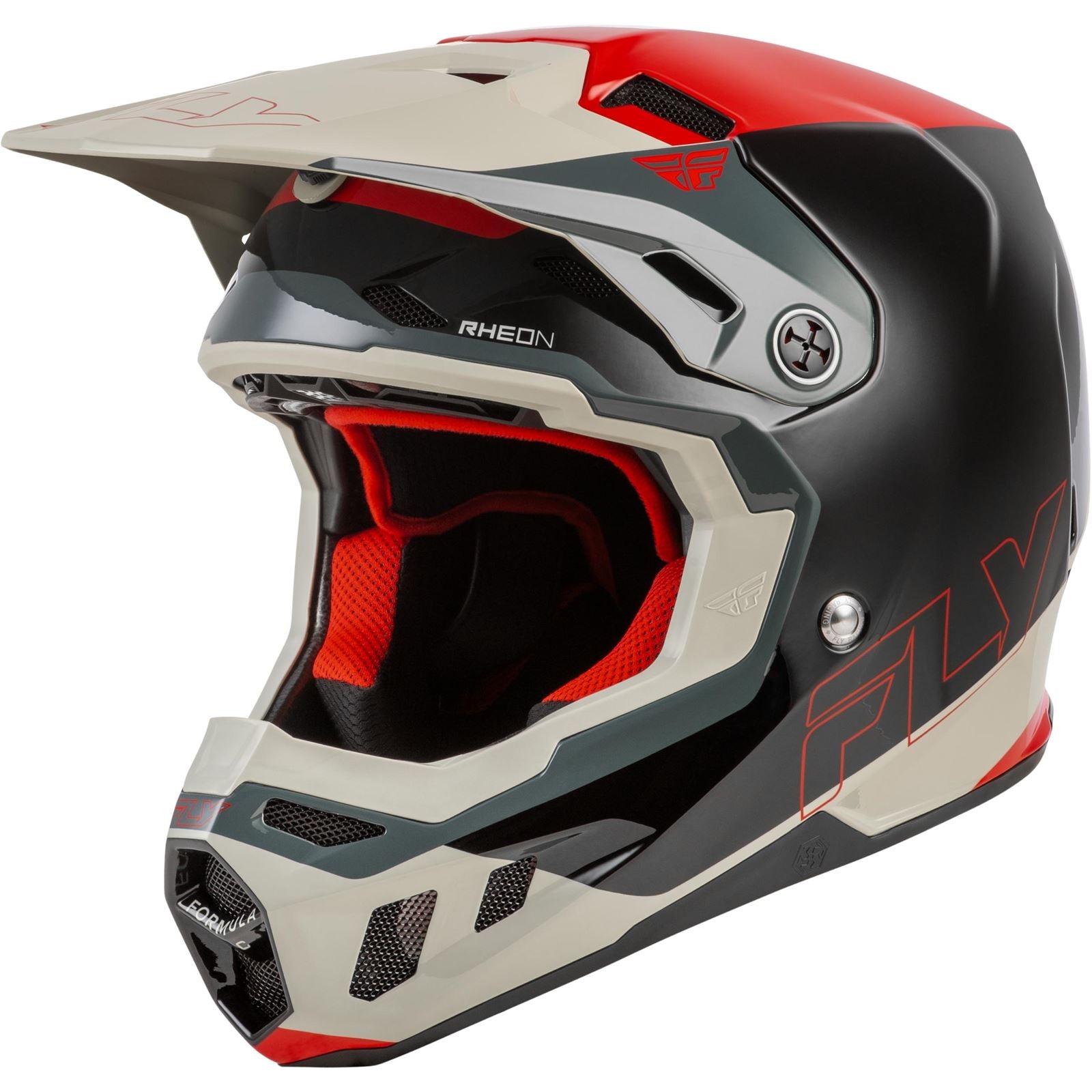 Fly Racing Youth Formula CC Glide Helmet - Black/Red/Grey - Youth Large 73-4353YL_1790709