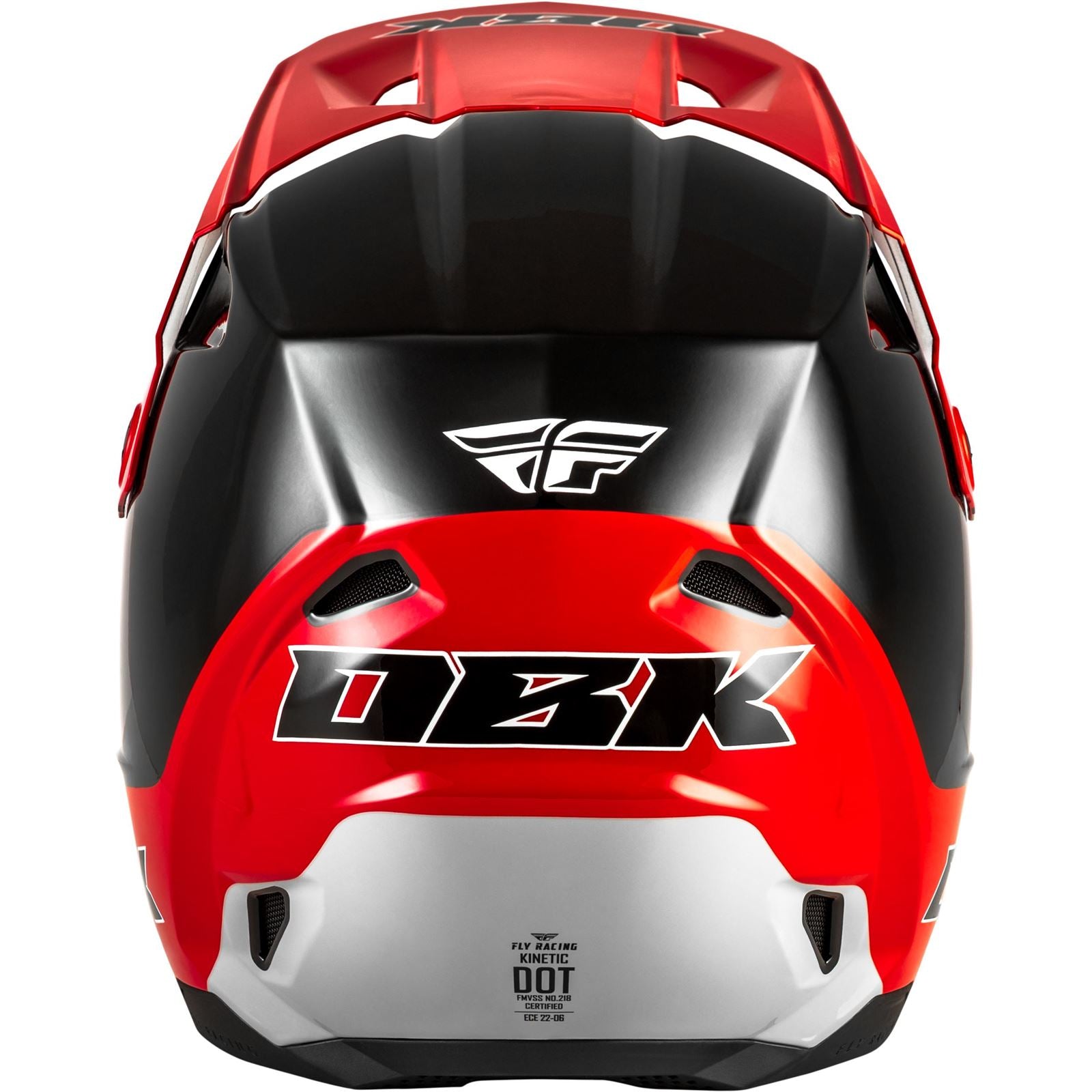 Fly Racing Kinetic DBK Helmet - Black/Red/Grey_1790937