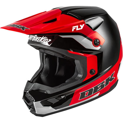 Fly Racing Kinetic DBK Helmet - Black/Red/Grey_1791031