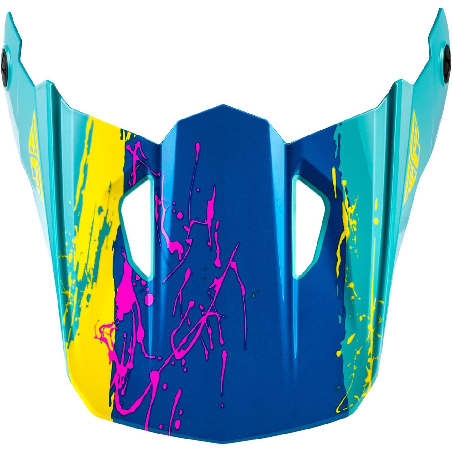 Fly Racing Youth Kinetic Drip Helmet Visor - Turquoise/Pink/Yellow - Small-Large [MPN: 73-8680VY]_1952675