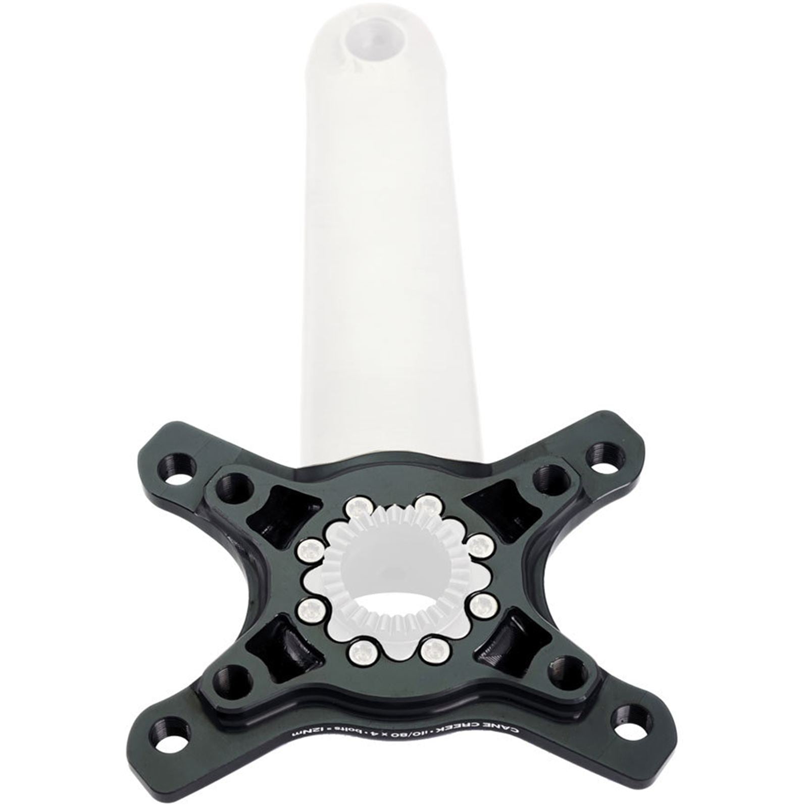 Cane Creek eeWings Chainring Spider - 4-Bolt, 110 and 80 Asymmetric BCD, Black [MPN: BAI0321]_1921236