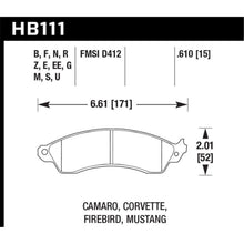 Hawk Performance Heavy Duty Brake Pads High Performance - Front Pads  [MPN: HB111F.610]_1798998