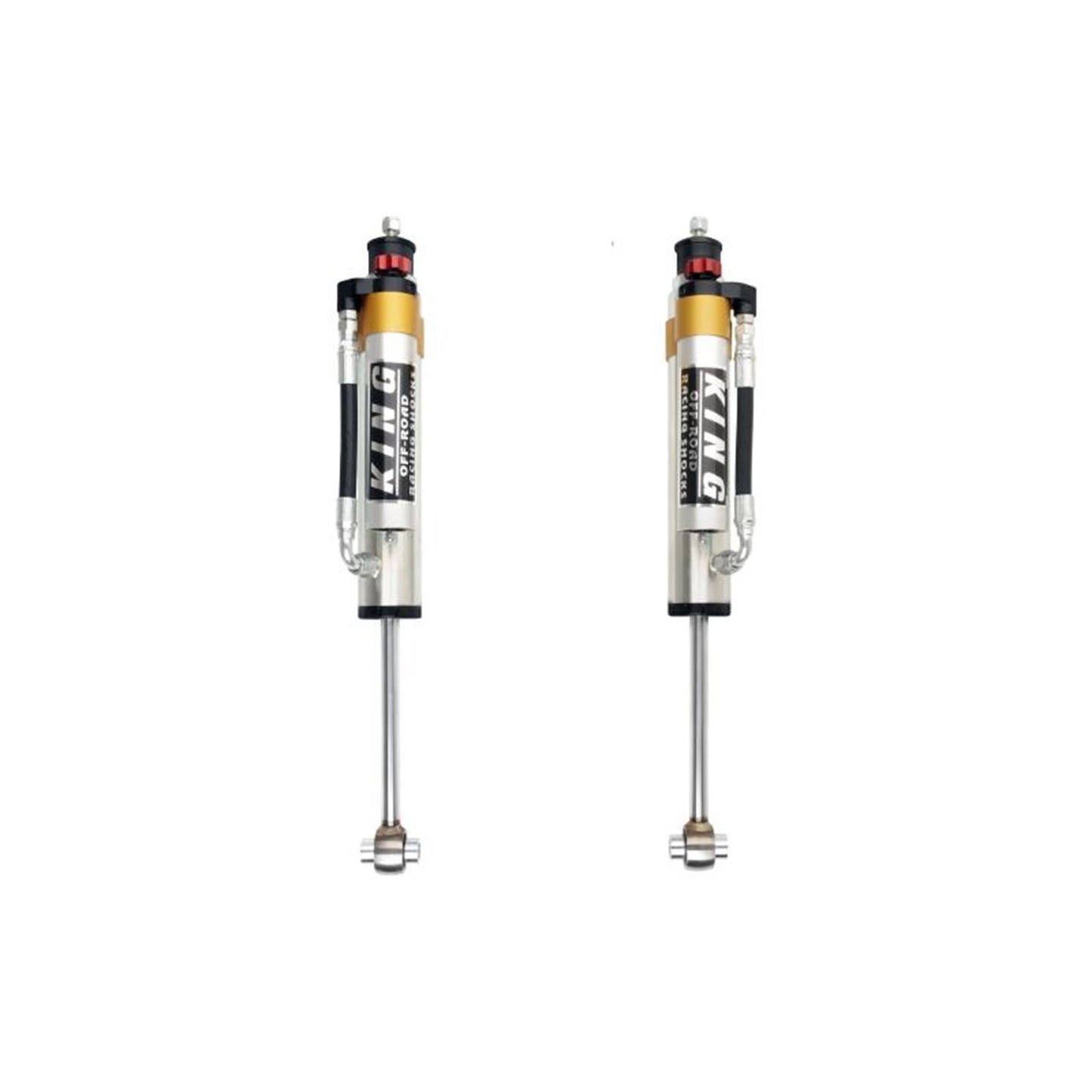King Shocks Rear 2.5 Dia Piggy Hose Reservoir w/Adjuster Pair for 90-12 Mercedes [MPN: 25001-301A]_1822329