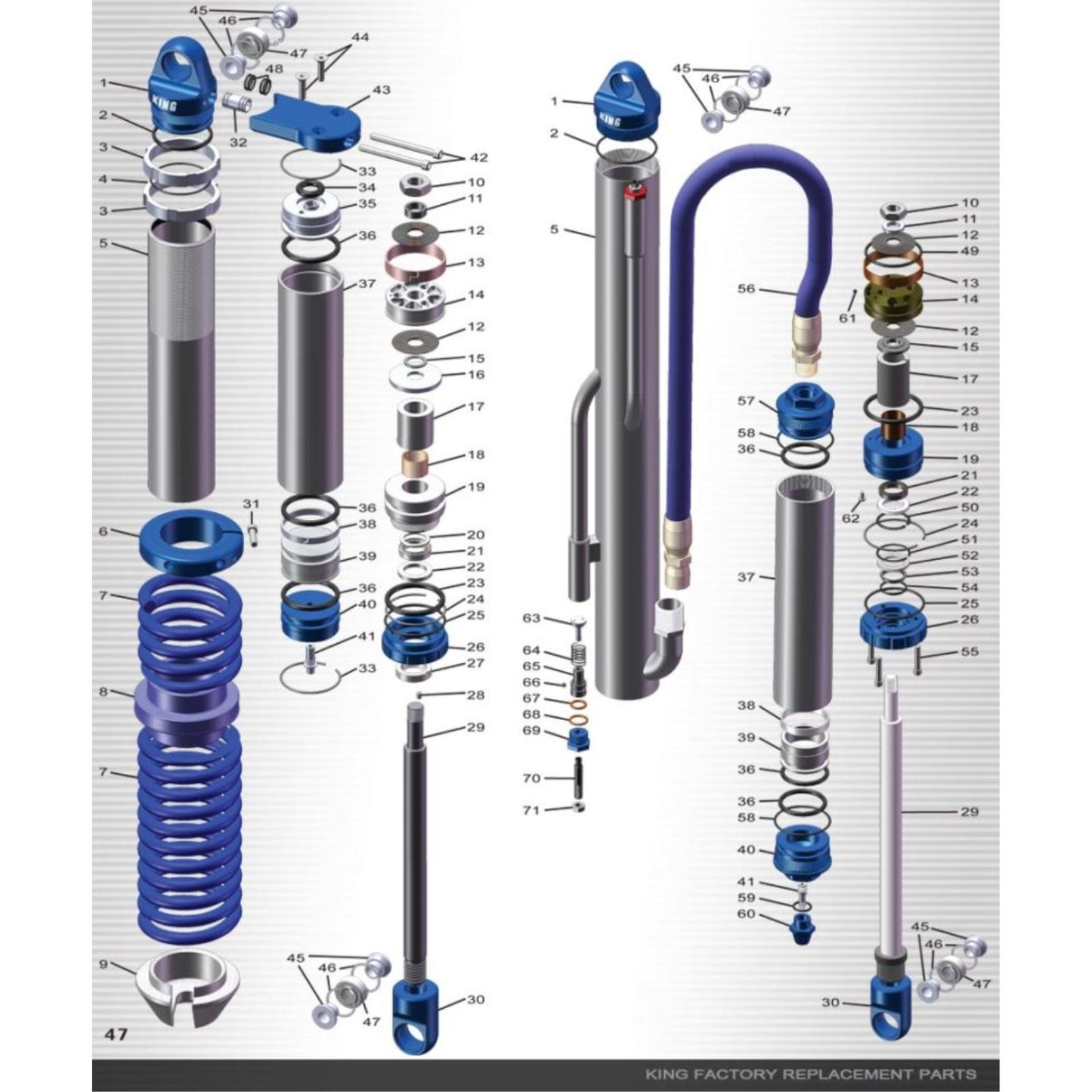 King Shocks Front 2.0 Dia Steering Stabilizer Each for 2017+ Ford F-250/F-350 4WD [MPN: 20C001-203]_1803479
