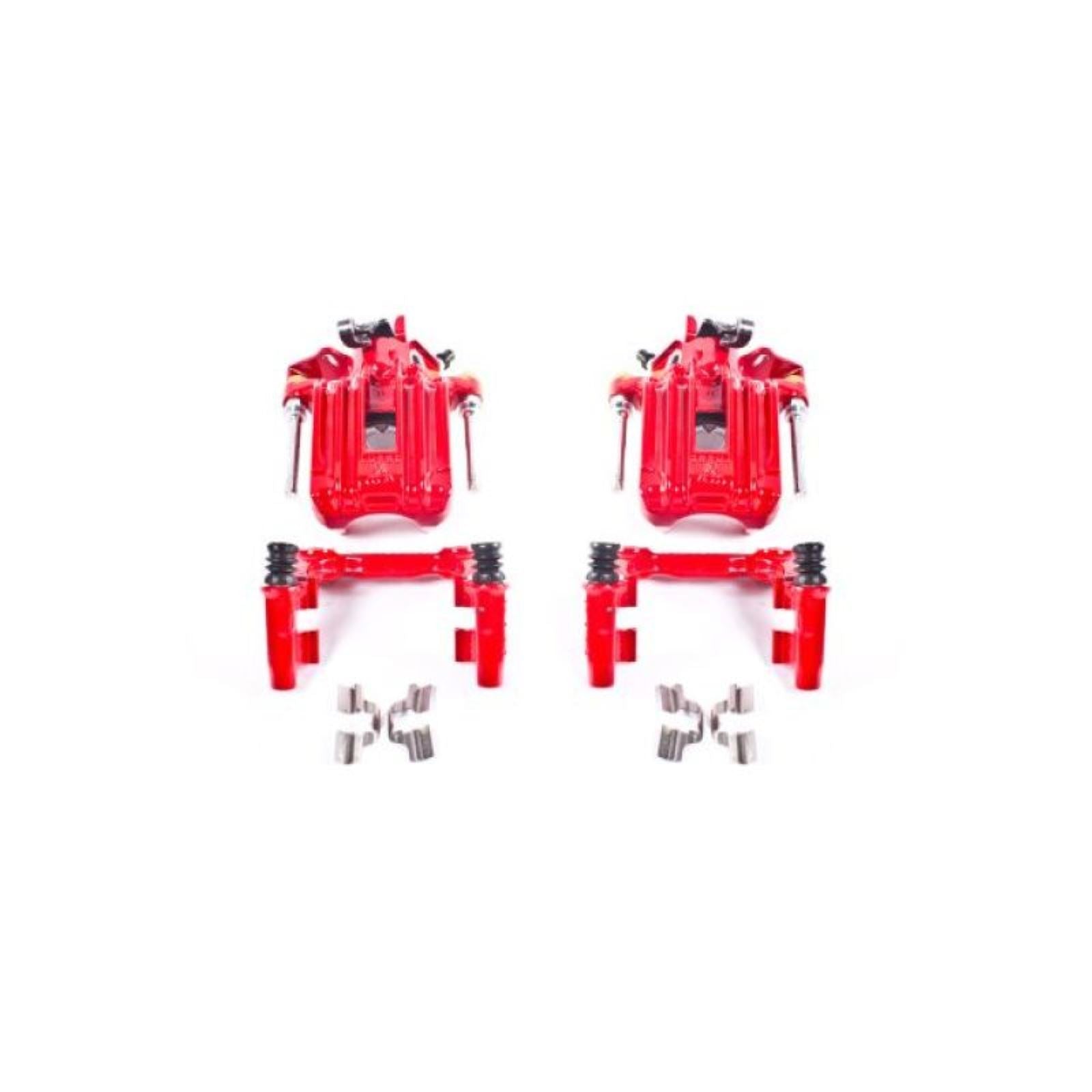 Powerstop Rear Red Calipers w/Brackets - Pair for 00-06 Audi TT Quattro [MPN: S2574]_1808691