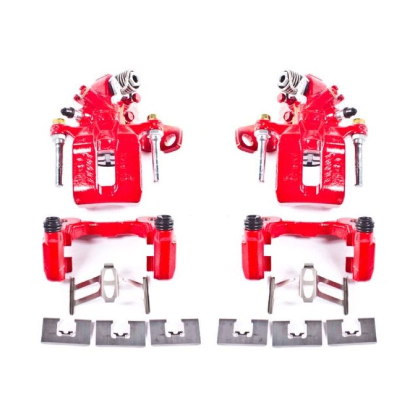 Powerstop Rear Red Calipers w/Brackets - Pair for 06-11 Acura CSX [MPN: S3298]_1806899