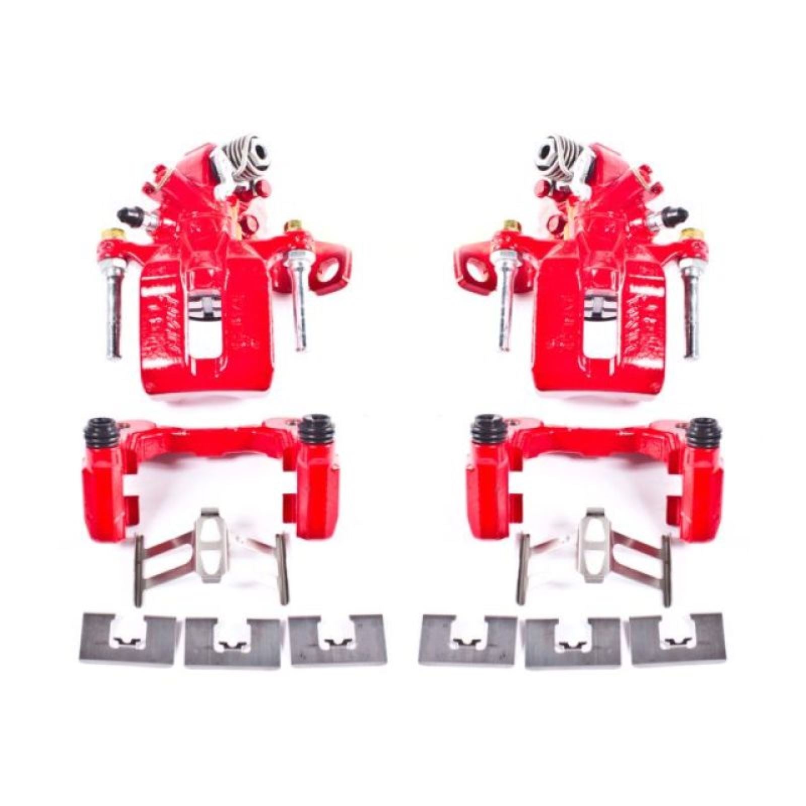 Powerstop Rear Red Calipers w/Brackets - Pair for 06-11 Acura CSX [MPN: S3298]_1806899