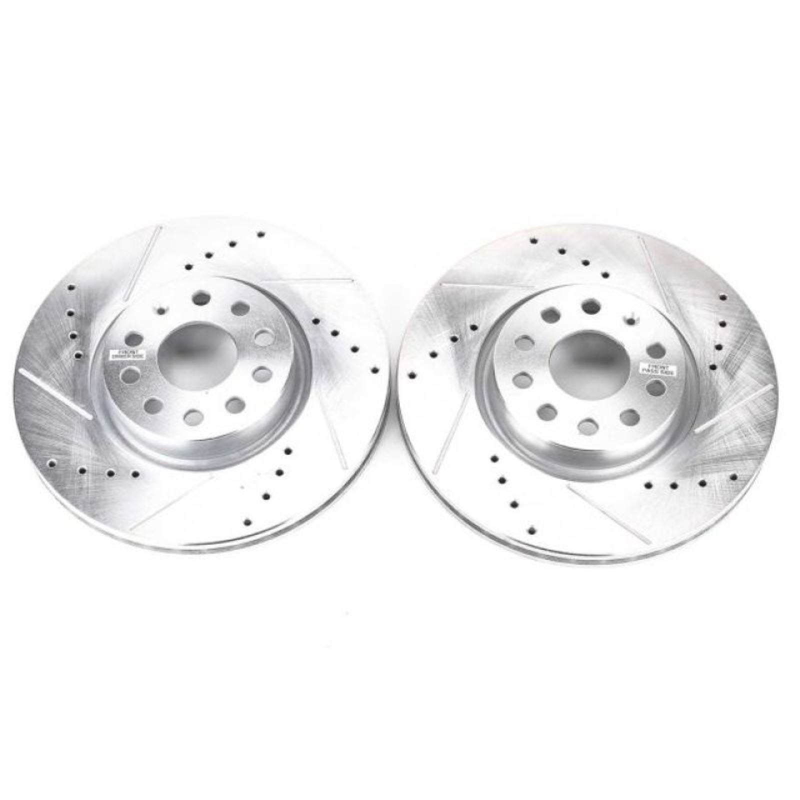 Powerstop Front Evolution Drilled & Slotted Rotors - Pair for 06-13 Audi A3 [MPN: EBR898XPR]_1806853