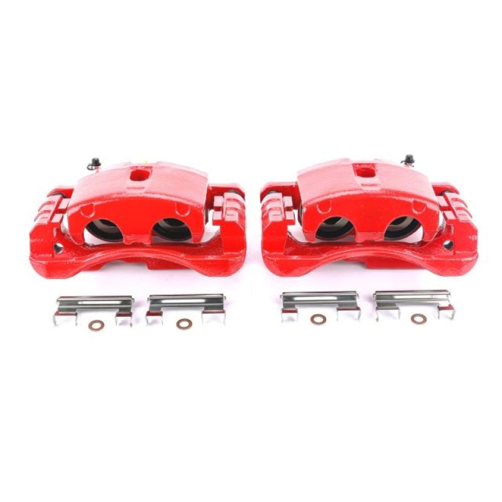 Powerstop Front or Rear Red Calipers w/Brackets - Pair for 02-06 Cadillac Escalade [MPN: S4728]_1807312