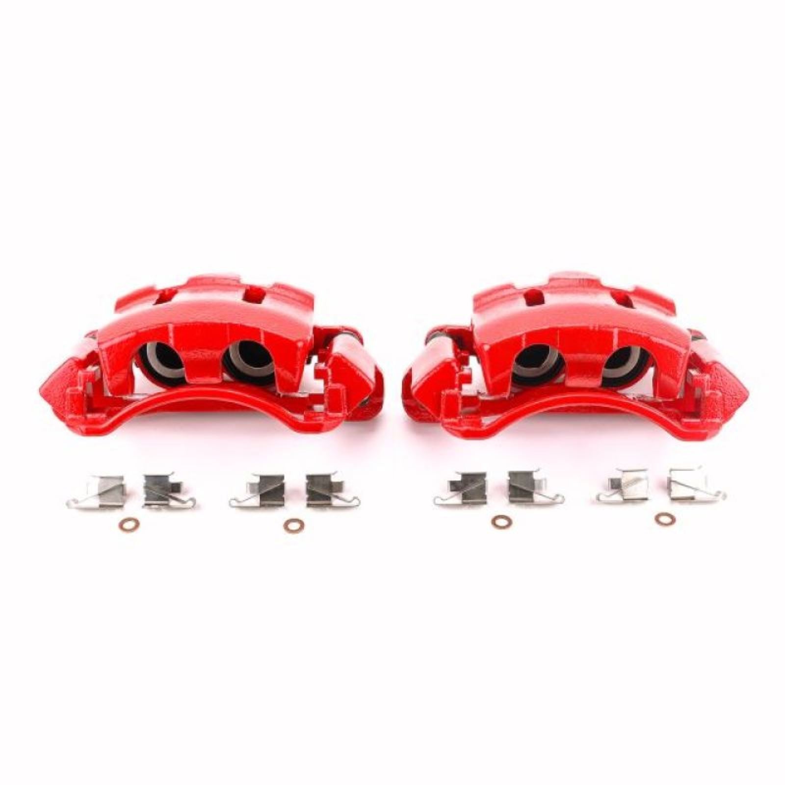 Powerstop Front Red Calipers w/Brackets - Pair for 00-05 Ford Excursion [MPN: S4790]_1808003