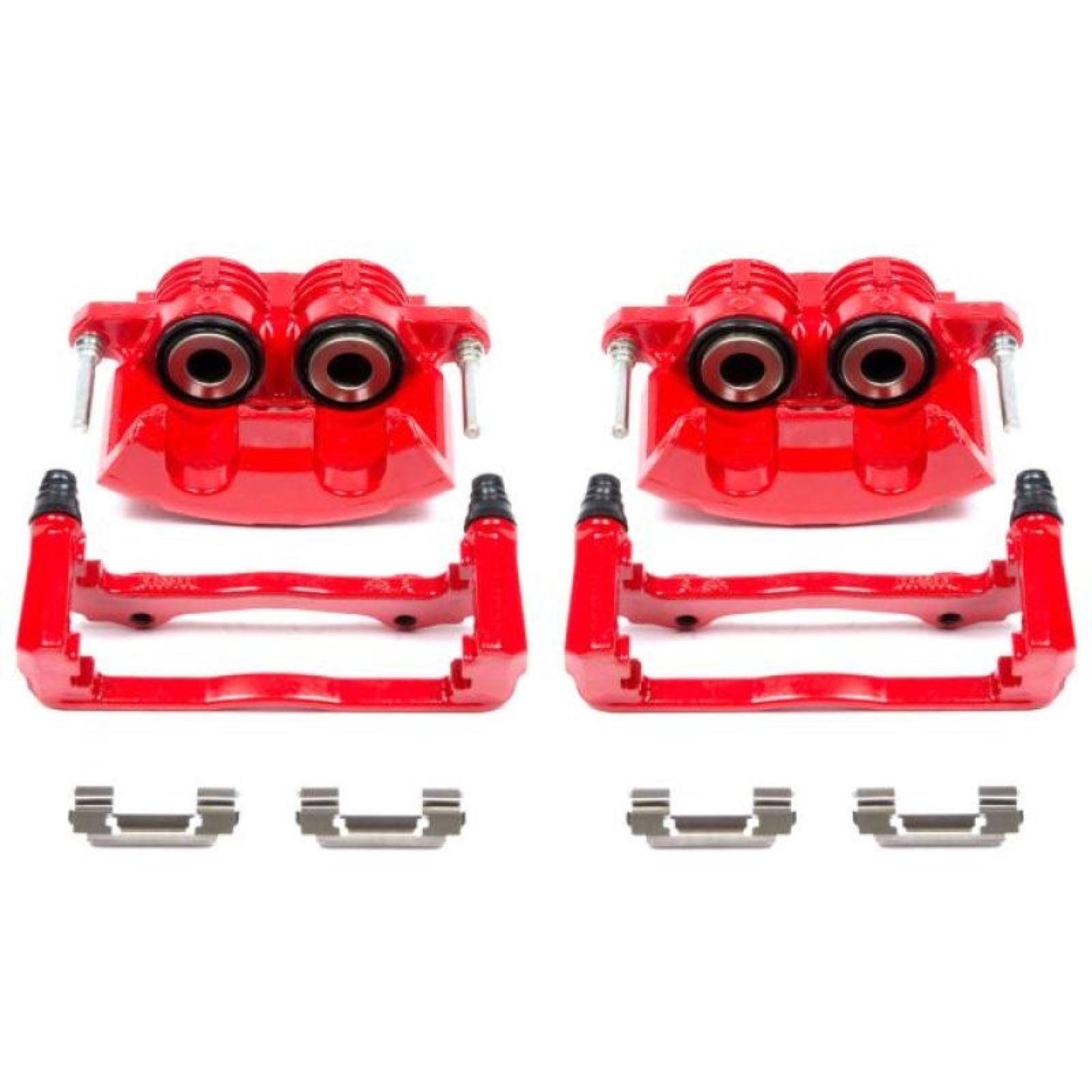 Powerstop Front Red Calipers w/Brackets - Pair for 98-02 Chevrolet Camaro [MPN: S4692]_1807001