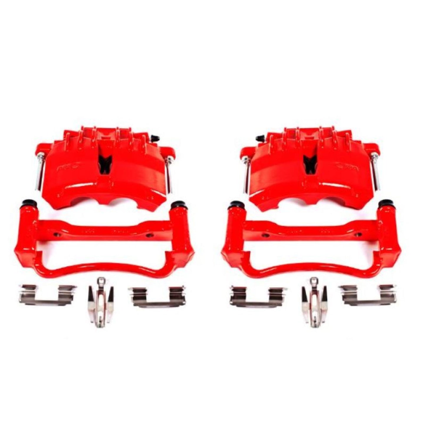 Powerstop Front Red Calipers w/Brackets - Pair for 03-04 Ford Mustang [MPN: S4838]_1810513