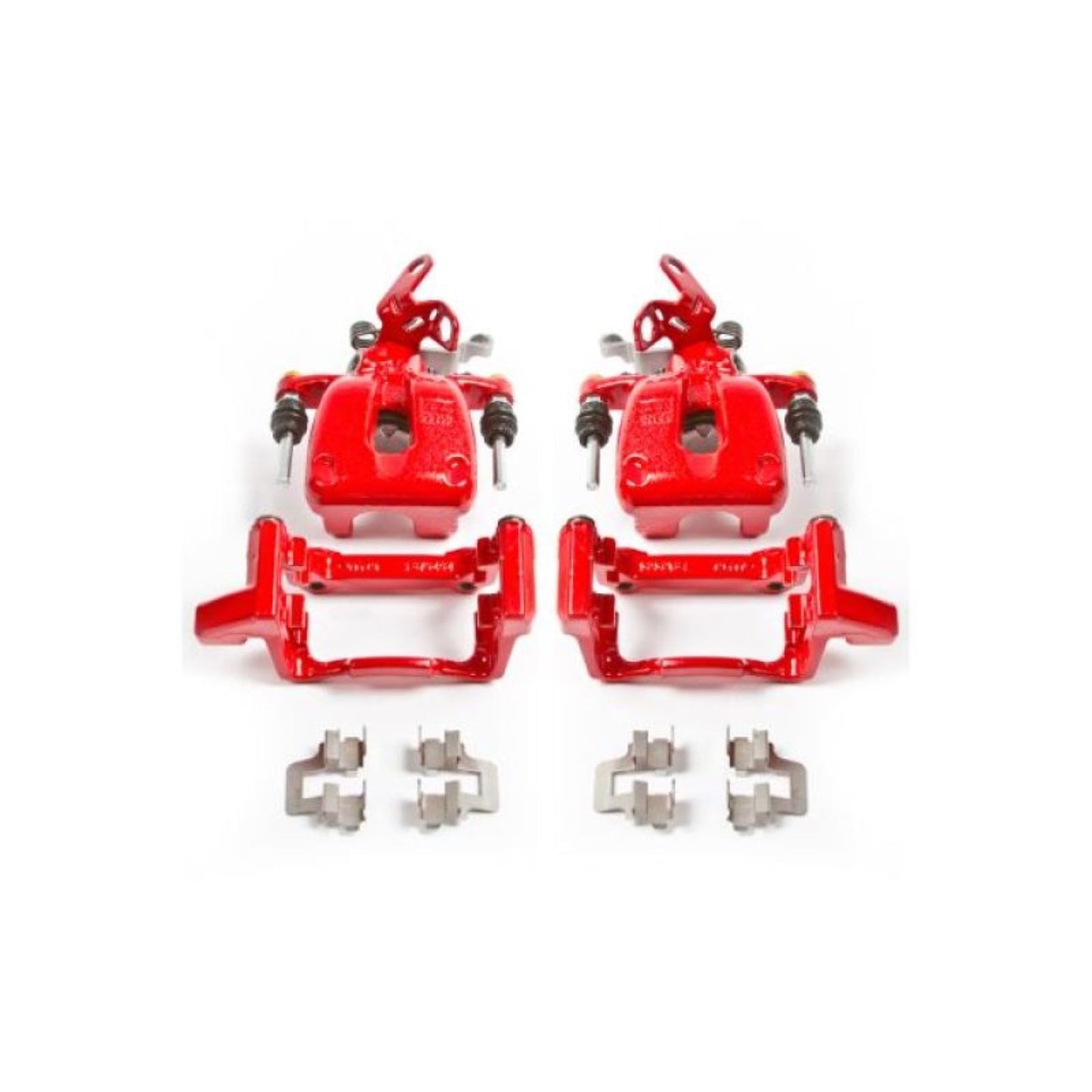 Powerstop Rear Red Calipers w/Brackets - Pair for 08-09 Audi A3 [MPN: S2976]_1807041