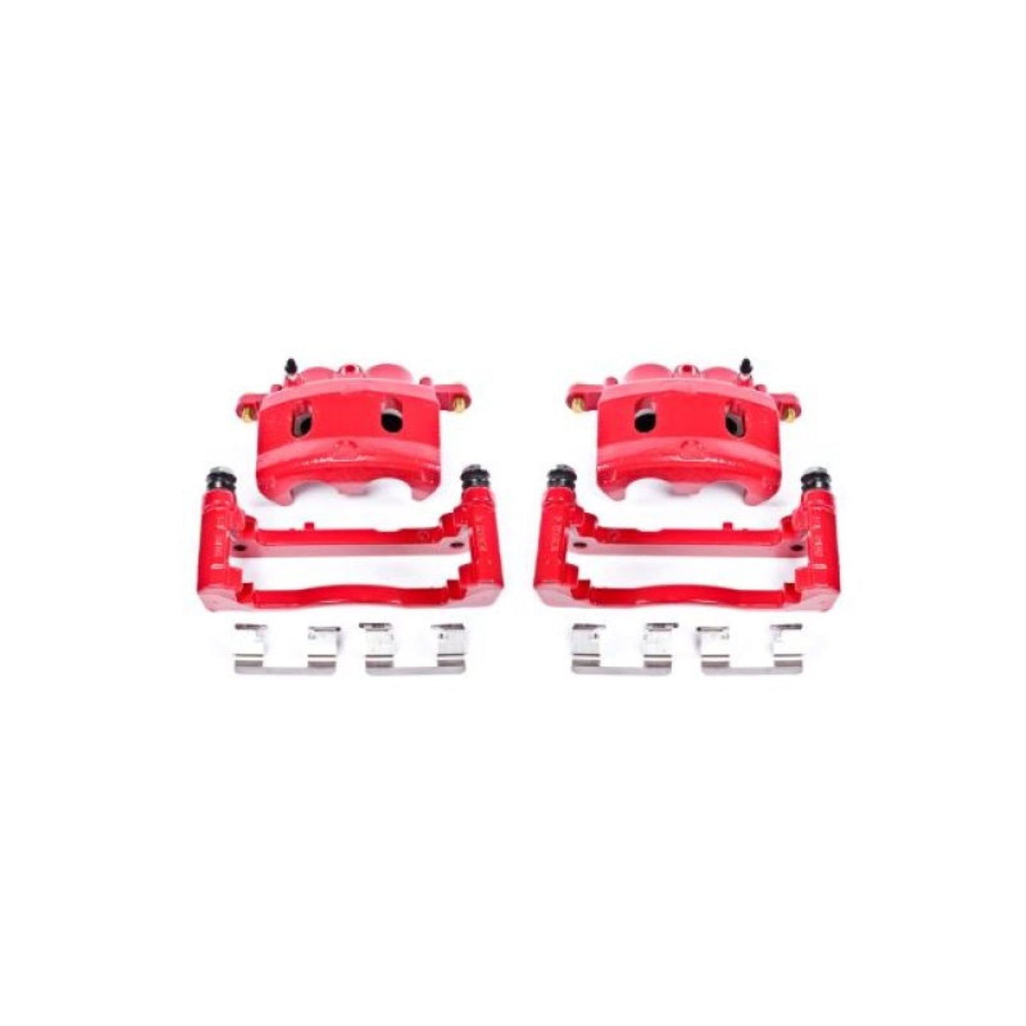 Powerstop Front Red Calipers w/Brackets - Pair for 07-08 Cadillac Escalade [MPN: S4918]_1811793