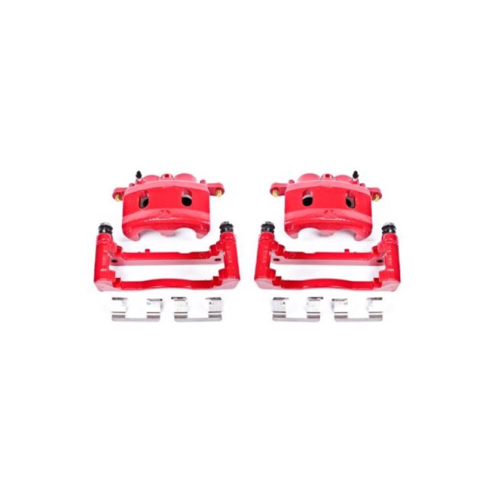 Powerstop Front Red Calipers w/Brackets - Pair for 07-08 Cadillac Escalade [MPN: S4918]_1811793
