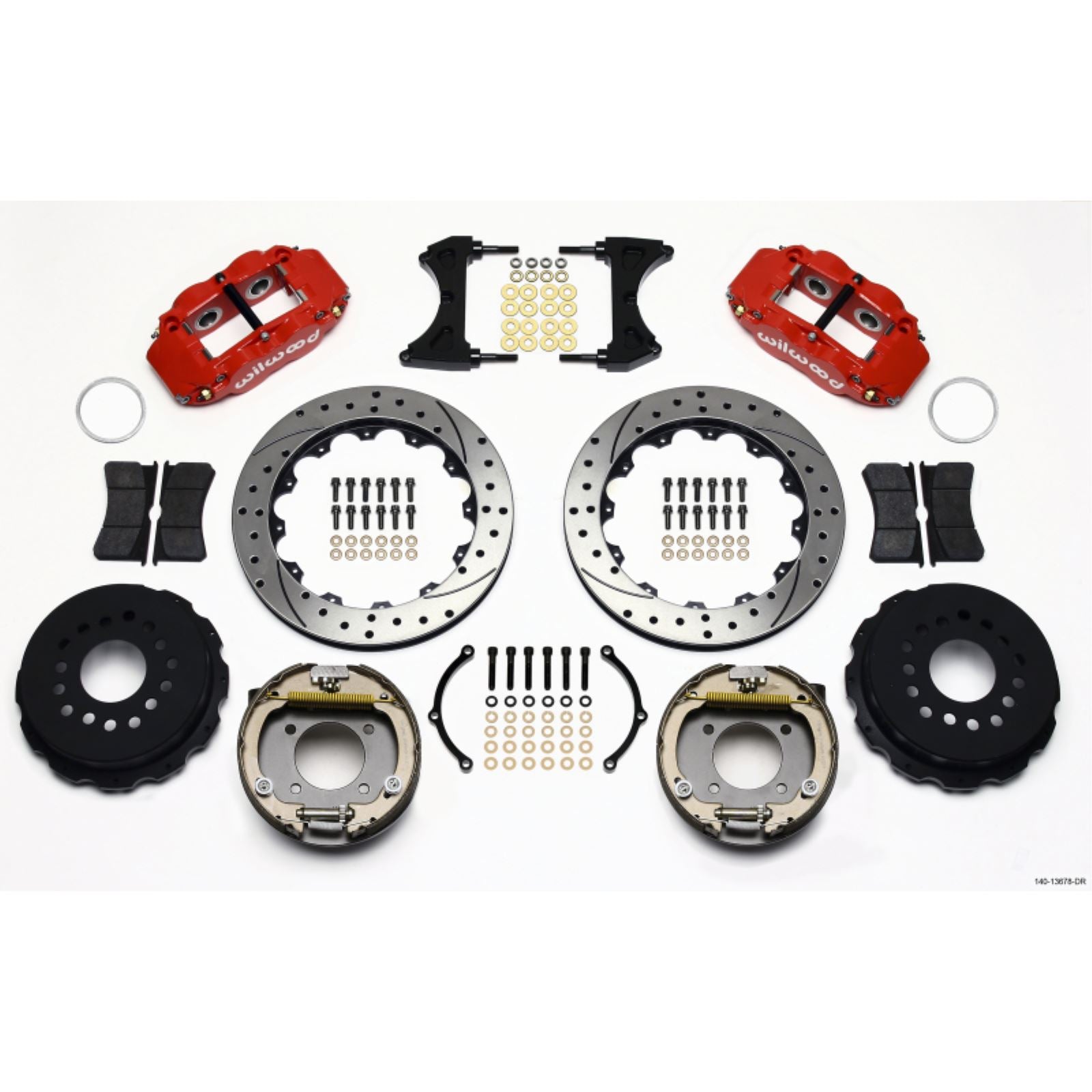 Wilwood Narrow Superlite 4R Rear P-Brk Kit -l Red for Chevy [MPN: 140-13678-DR]_1816539
