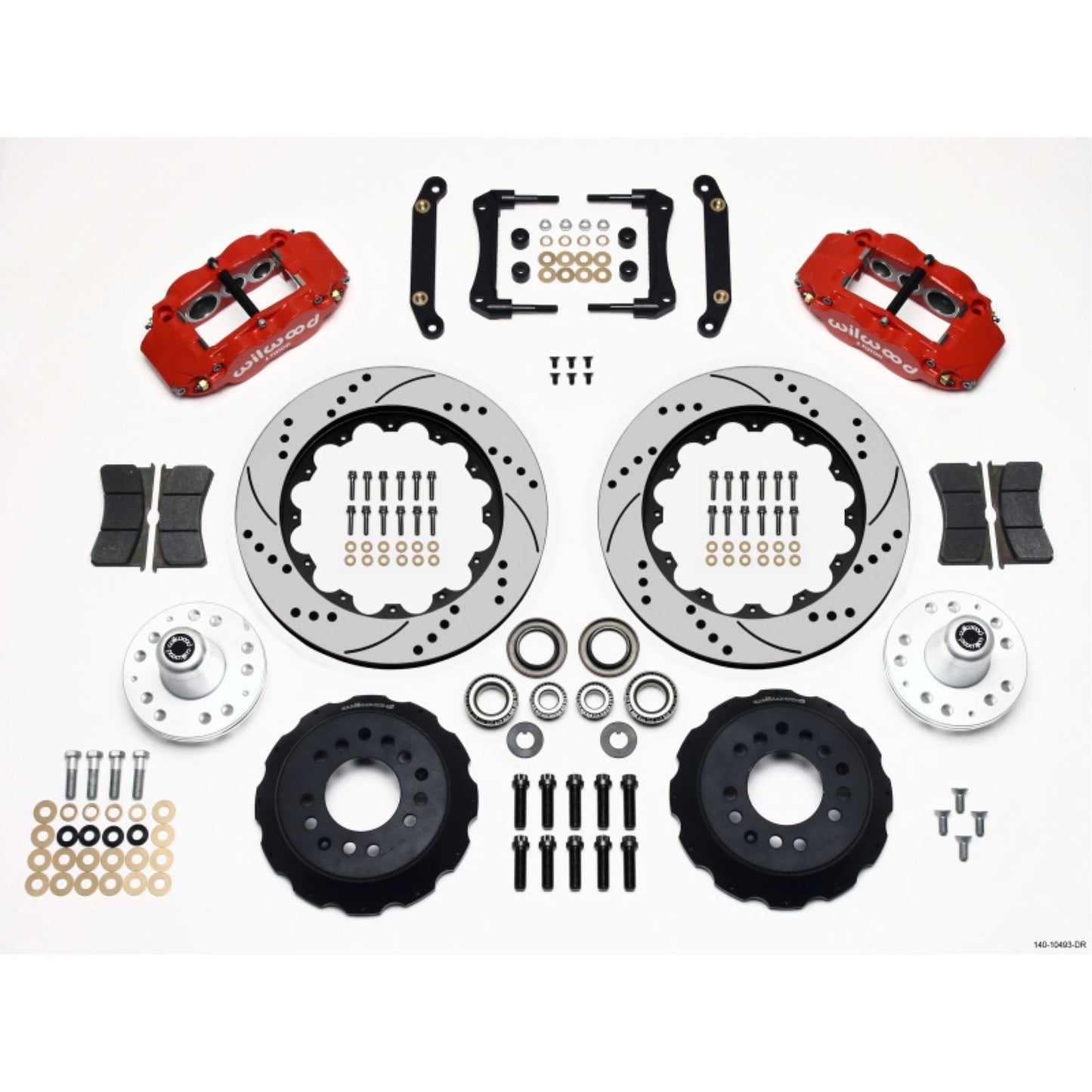 Wilwood Narrow Superlite 6R Front Hub Kit - Red for 79-81 Camaro [MPN: 140-10493-DR]_1816608