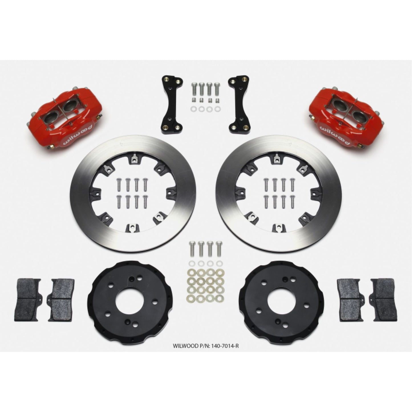 Wilwood Forged Dynalite Front Hat Kit 12.19in - Red for 02-06 Acura RSX-5 Lug [MPN: 140-7014-R]_1816725