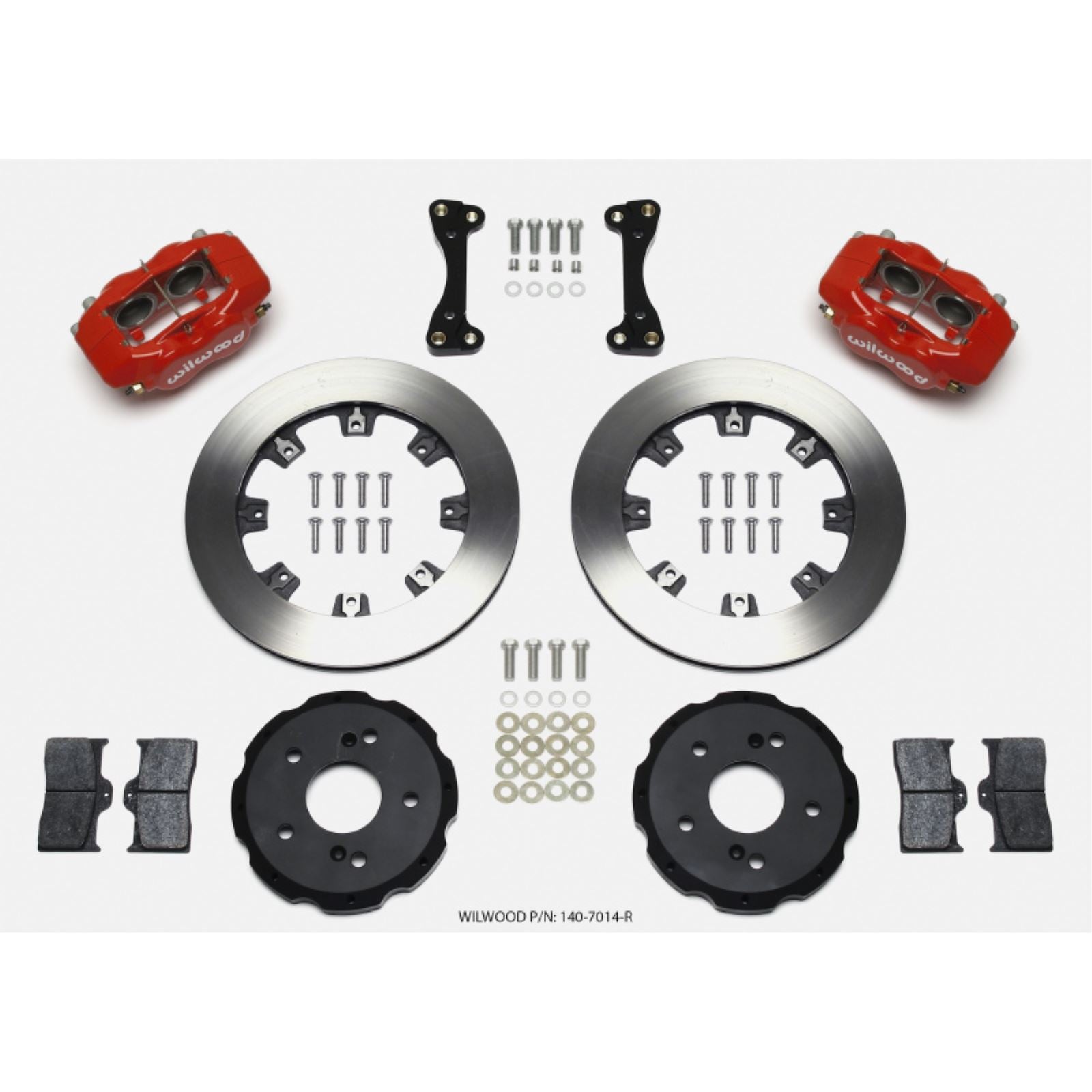 Wilwood Forged Dynalite Front Hat Kit 12.19in - Red for 02-06 Acura RSX-5 Lug [MPN: 140-7014-R]_1816725