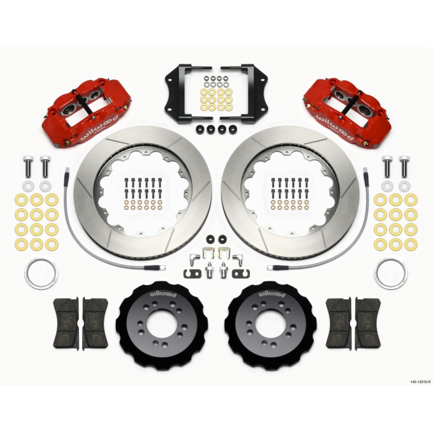Wilwood Narrow Superlite 6R Front Hat Kit - Red for 2013-Up Ford Focus [MPN: 140-13019-R]_1816893