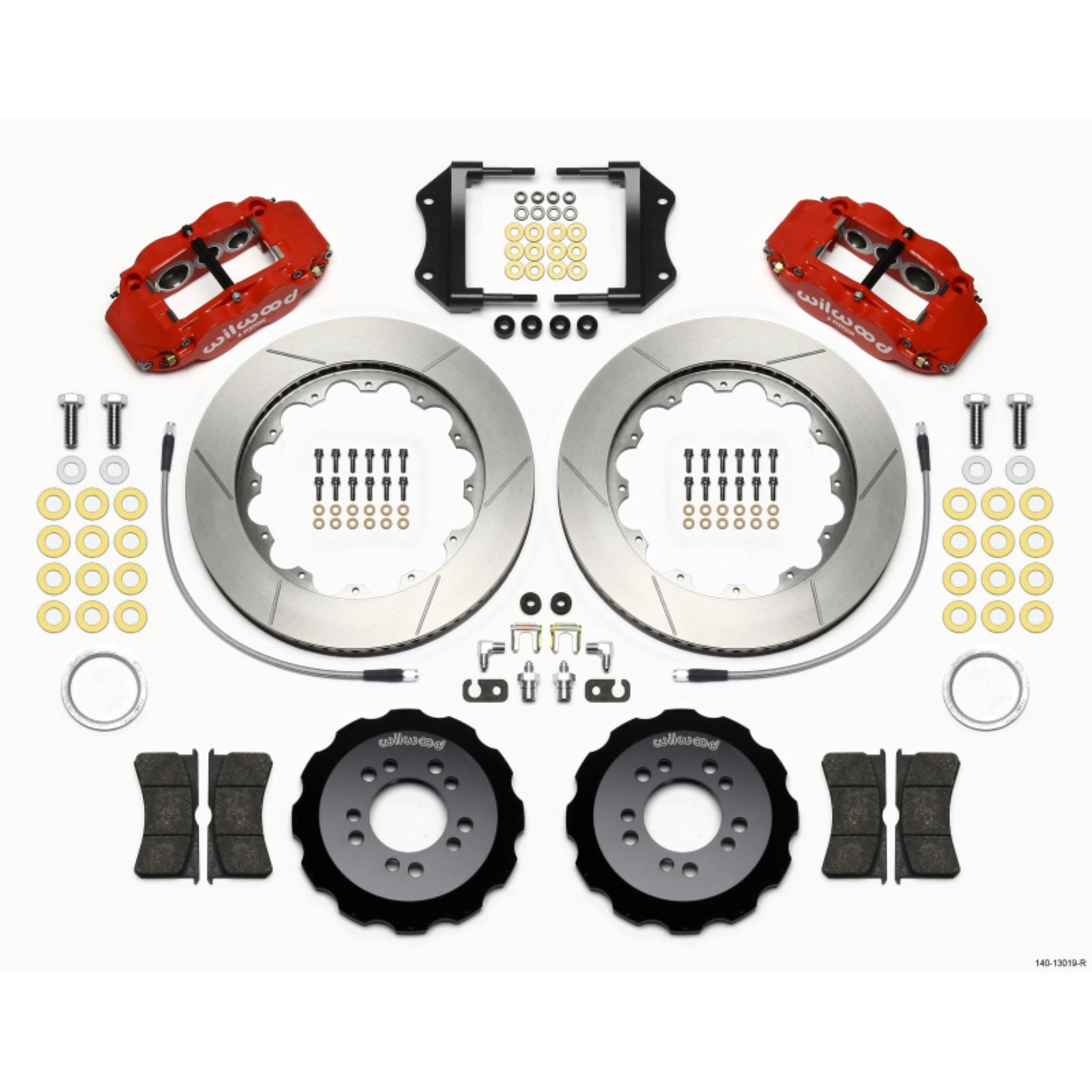 Wilwood Narrow Superlite 6R Front Hat Kit - Red for 2013-Up Ford Focus [MPN: 140-13019-R]_1816893