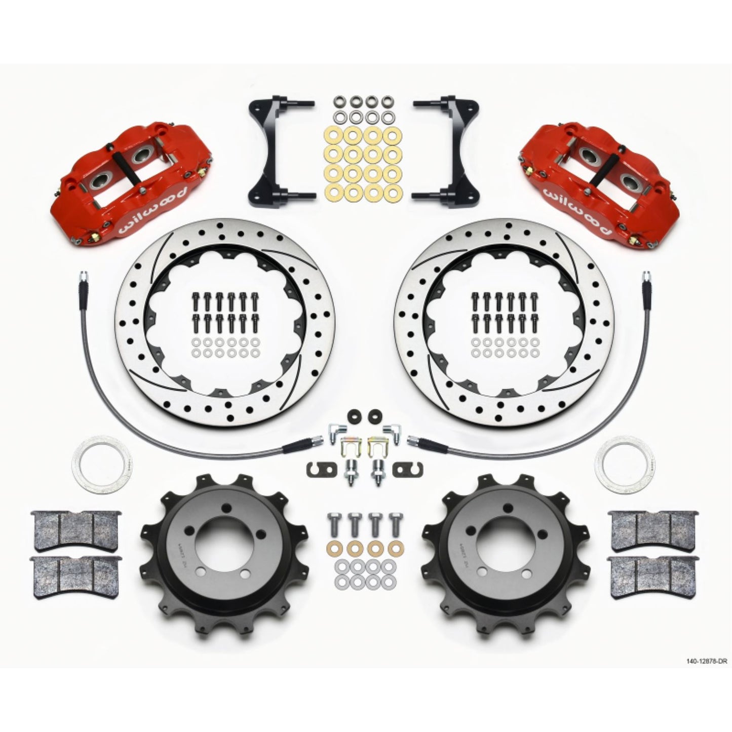 Wilwood Narrow Superlite 4R Rear Kit - Red for 99-05 WRX / 99-07 Impreza [MPN: 140-12878-DR]_1816891