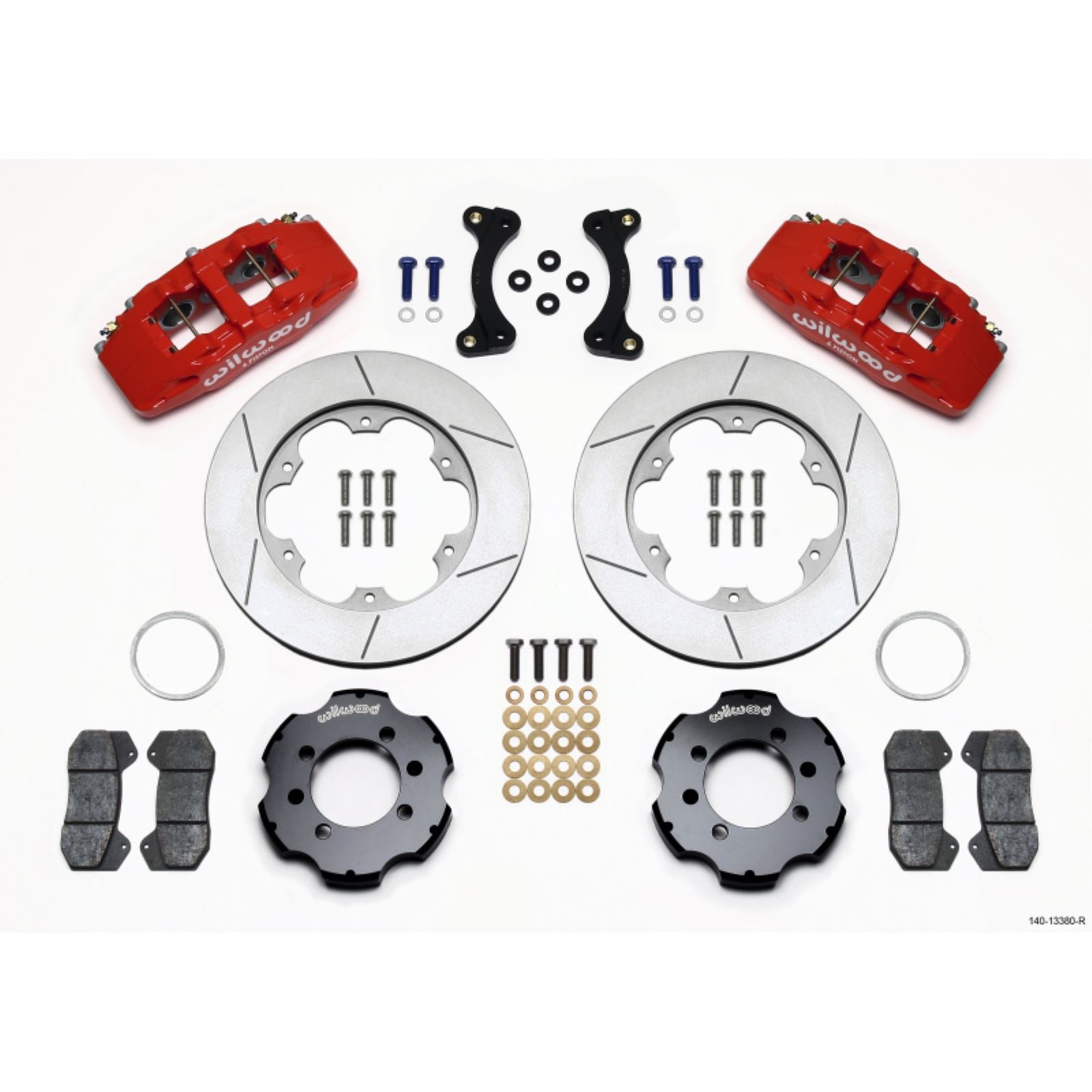 Wilwood Dynapro 6 Front Hat Kit 11.00in GT Rotor - Red for 95-05 Miata [MPN: 140-13380-R]_1817011