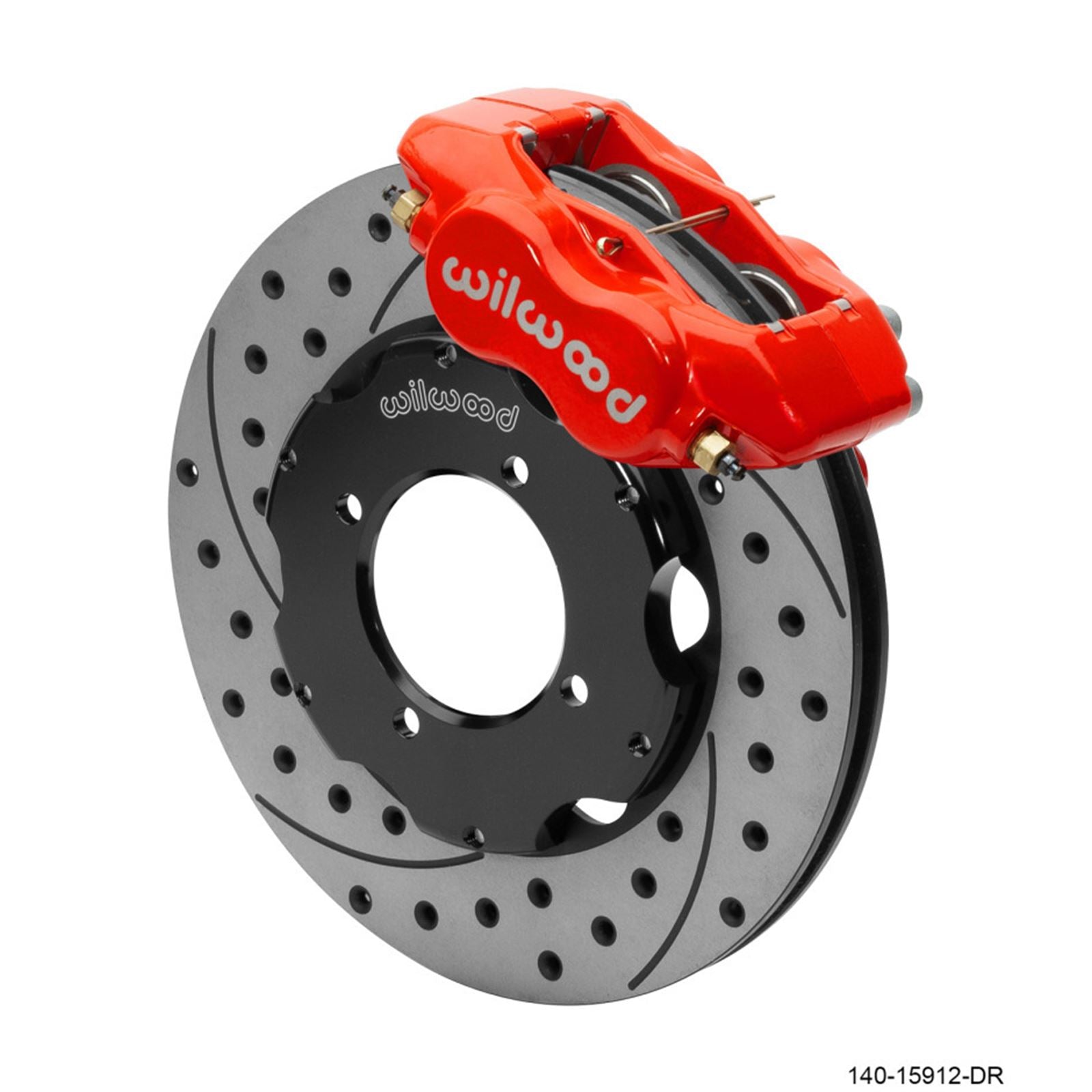 Wilwood Dynalite Front Big Brake Kit Drilled & Slotted Rotors - Red [MPN: 140-15912-DR]_1825746