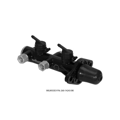 Wilwood Tandem Remote Master Cylinder - 1in Bore Black [MPN: 260-14243-BK]_1817117