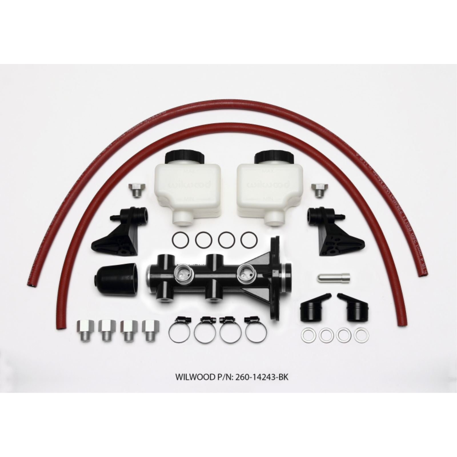 Wilwood Tandem Remote Master Cylinder - 1in Bore Black [MPN: 260-14243-BK]_1817118