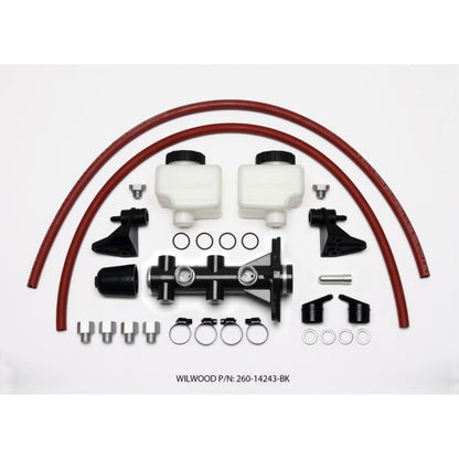 Wilwood Tandem Remote Master Cylinder - 1in Bore Black [MPN: 260-14243-BK]_1817118