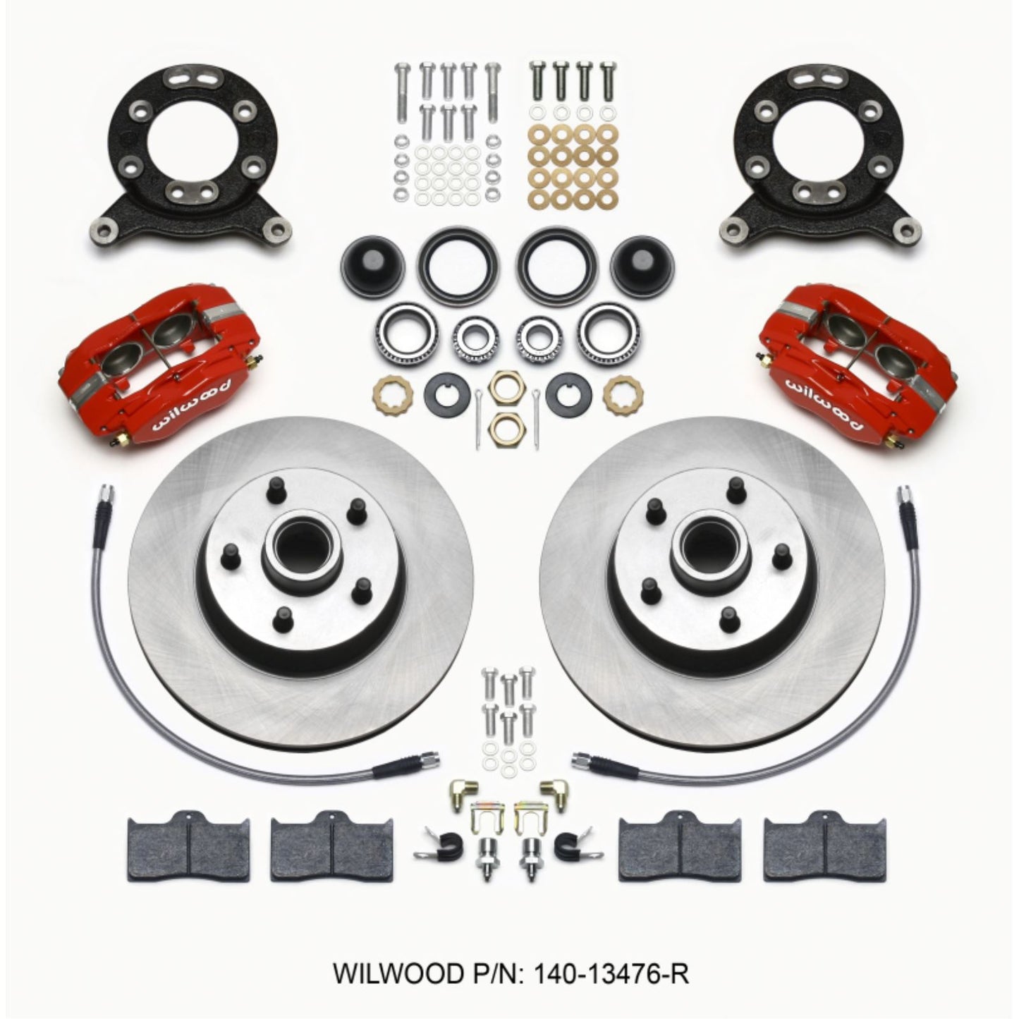 Wilwood Forged Dynalite-M Front - Red for 1965-1969 Mustang [MPN: 140-13476-R]_1817191