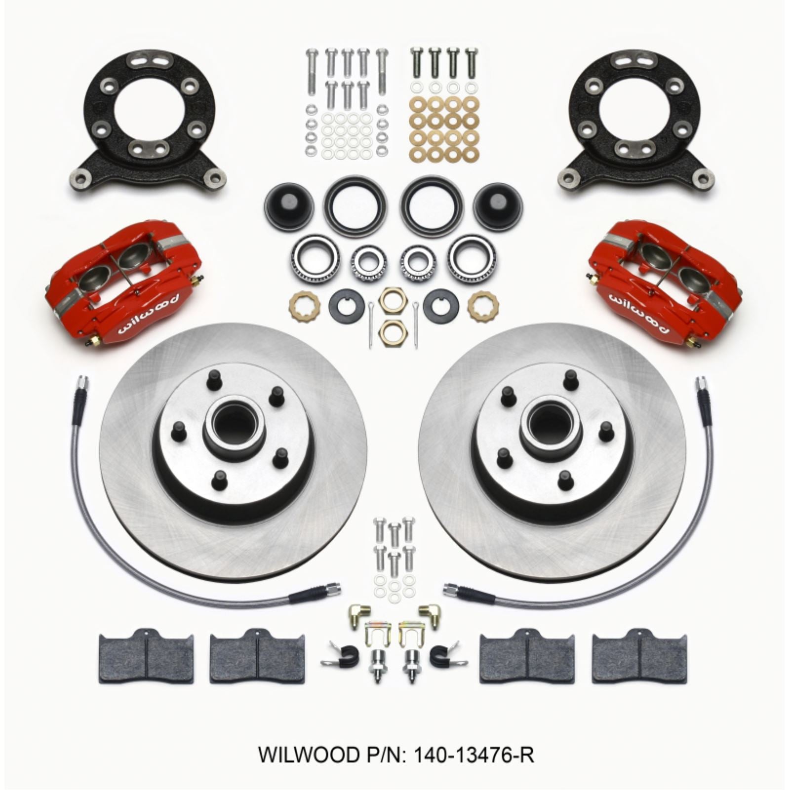Wilwood Forged Dynalite-M Front - Red for 1965-1969 Mustang [MPN: 140-13476-R]_1817191