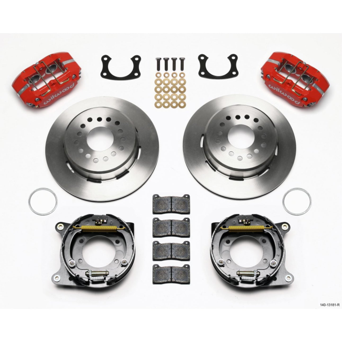 Wilwood Dynapro Lug Mount P/S Park Brake Kit Red New Big Ford 2.50in Offset [MPN: 140-13181-R]_1817227