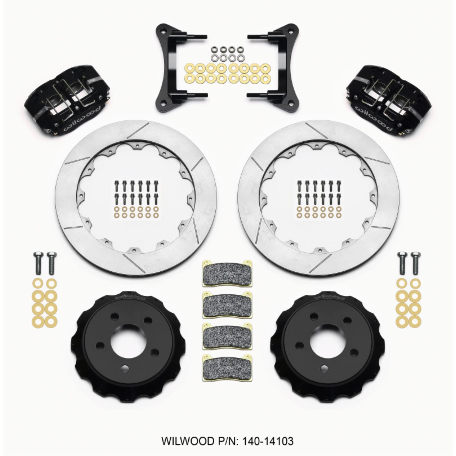 Wilwood Dynapro Radial Front Drag Kit 12.88 Vented for 2015-Up Mustang [MPN: 140-14103]_1817326