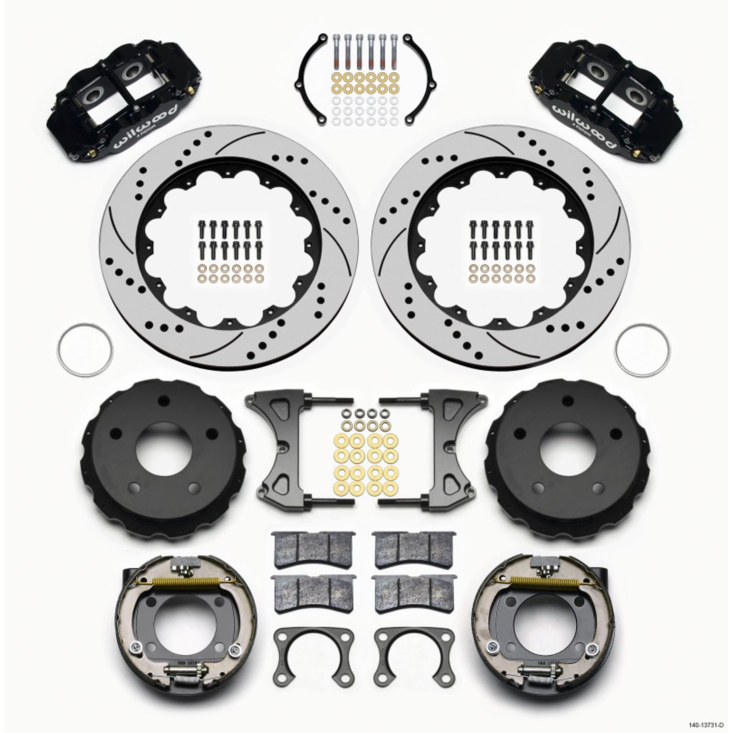 Wilwood Narrow Superlite 4R Rear P-Brk Kit for Big Ford 2.00in Off Bronco [MPN: 140-13731-D]_1817463
