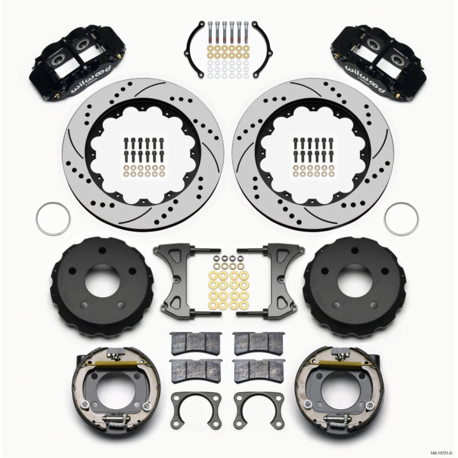 Wilwood Narrow Superlite 4R Rear P-Brk Kit for Big Ford 2.00in Off Bronco [MPN: 140-13731-D]_1817463