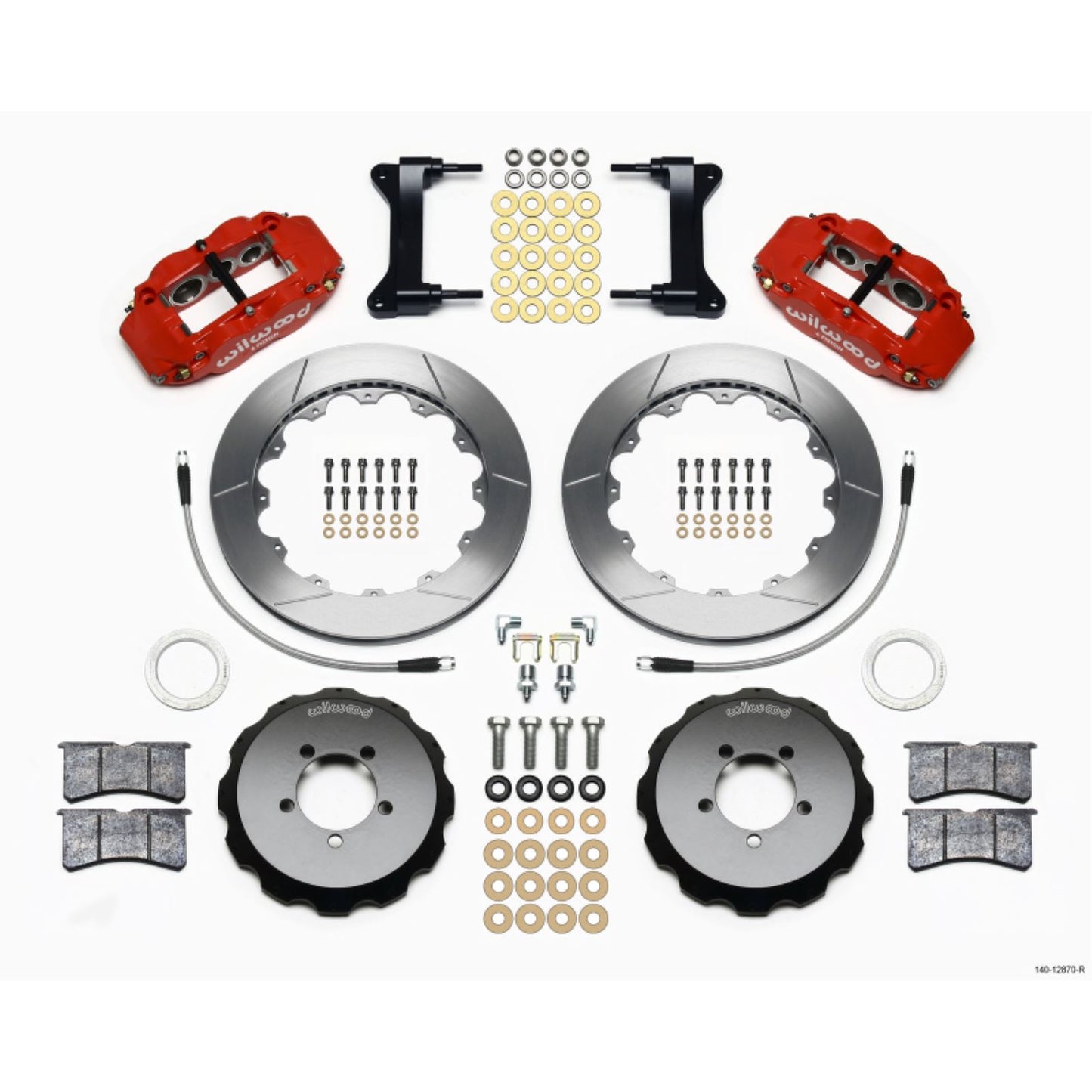 Wilwood Narrow Superlite 6R Front Hat Kit 12.88in - Red for 2012-Up Toyota [MPN: 140-12870-R]_1817539