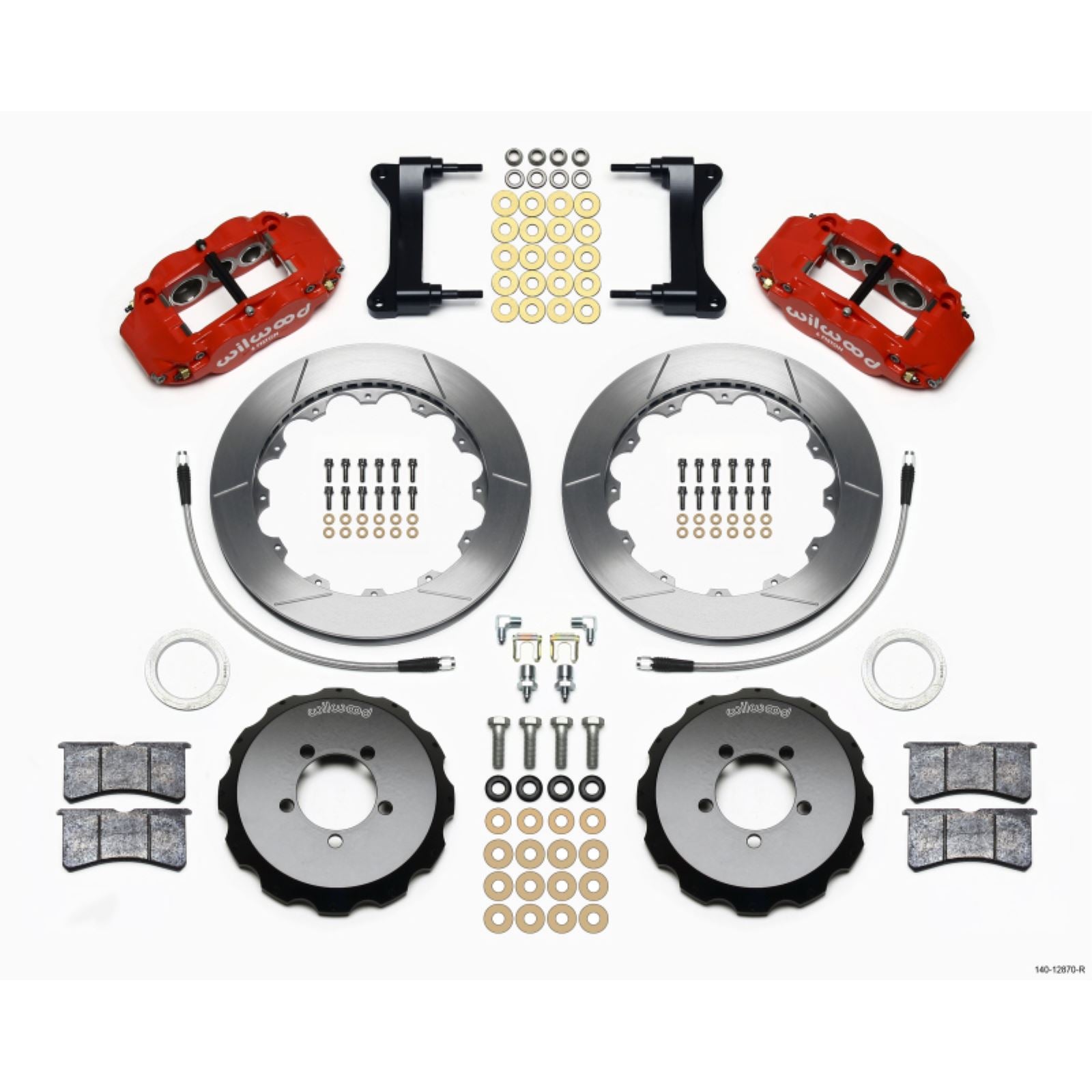 Wilwood Narrow Superlite 6R Front Hat Kit 12.88in - Red for 2012-Up Toyota [MPN: 140-12870-R]_1817539