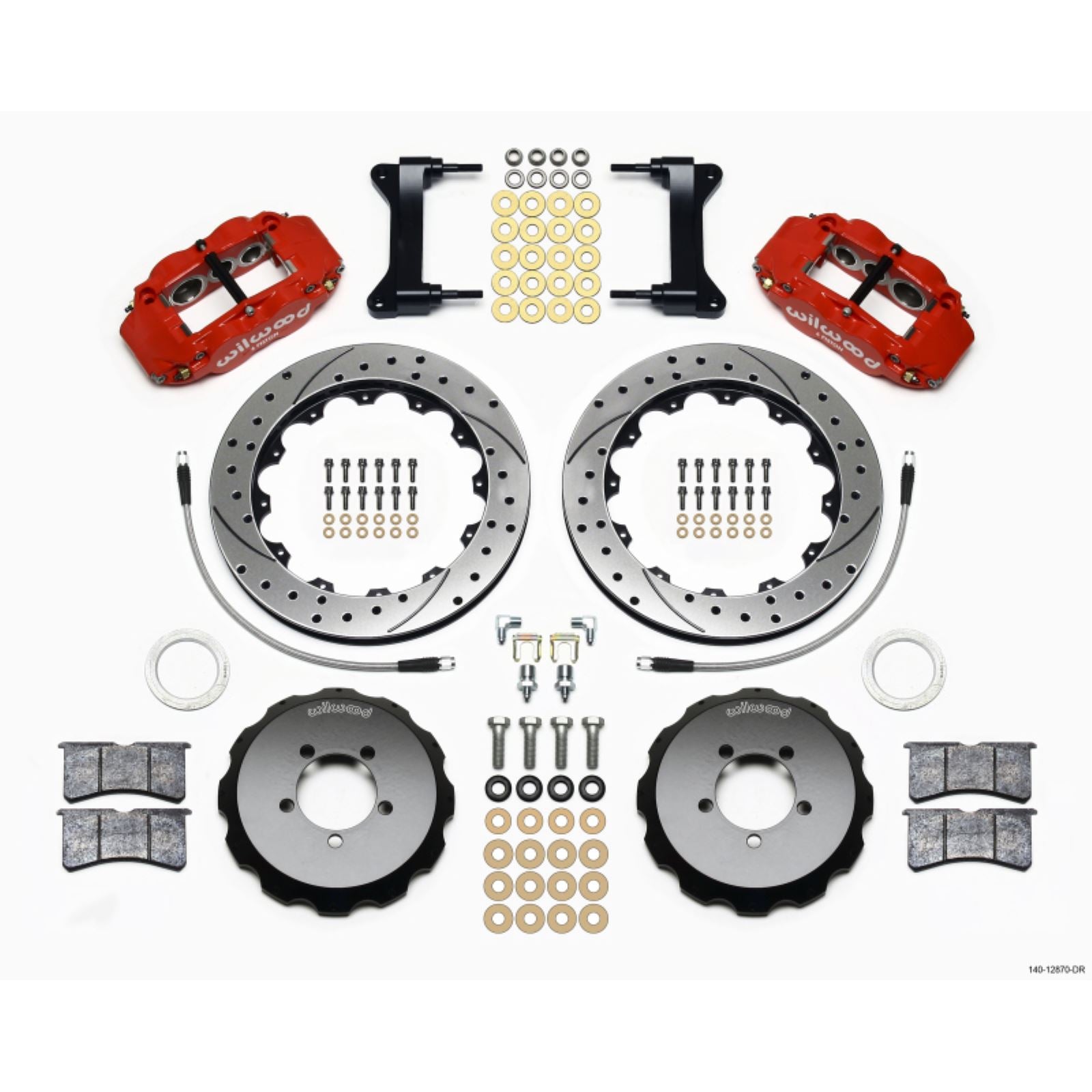 Wilwood Narrow Superlite 6R Front Hat Kit - Red for 2012-Up Toyota [MPN: 140-12870-DR]_1817527