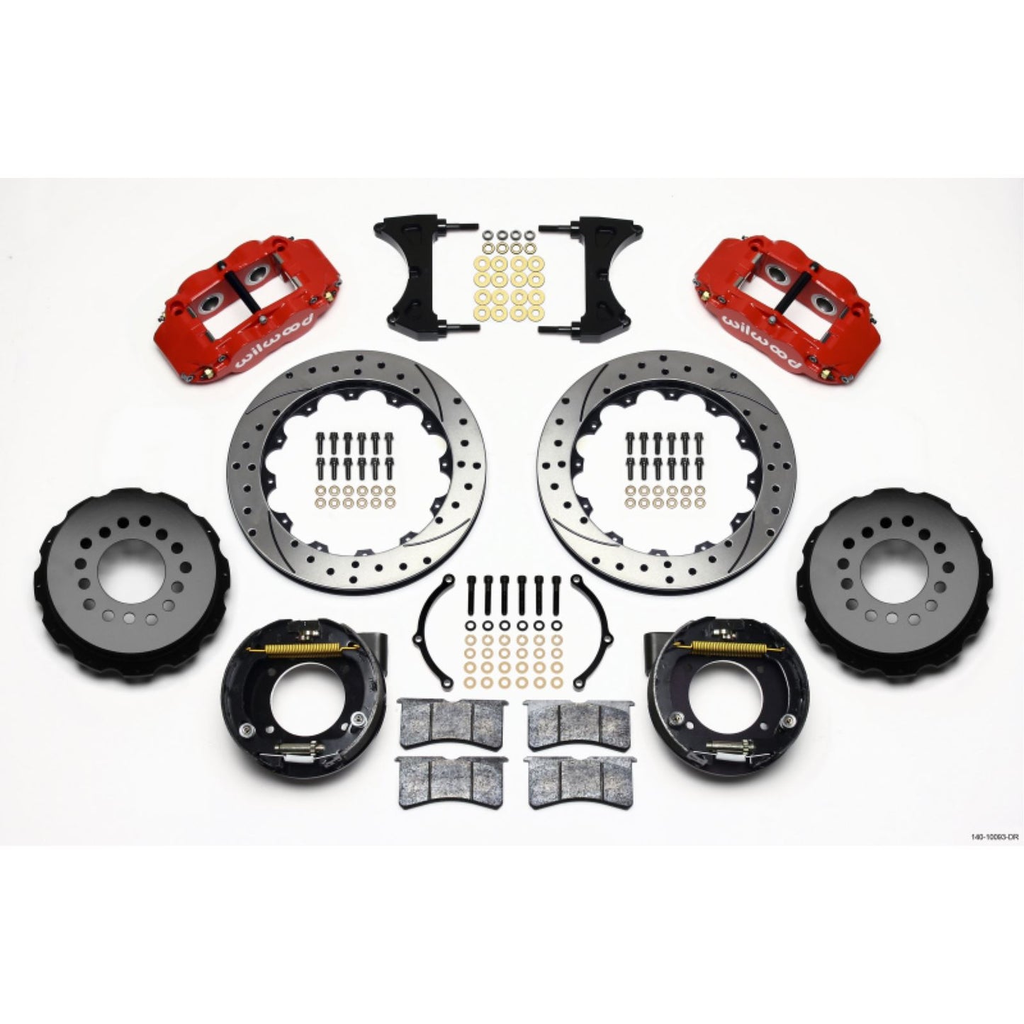 Wilwood Narrow Superlite 4R Rear P-Brk Kit - Red for Chevy C-10 [MPN: 140-10093-DR]_1817583