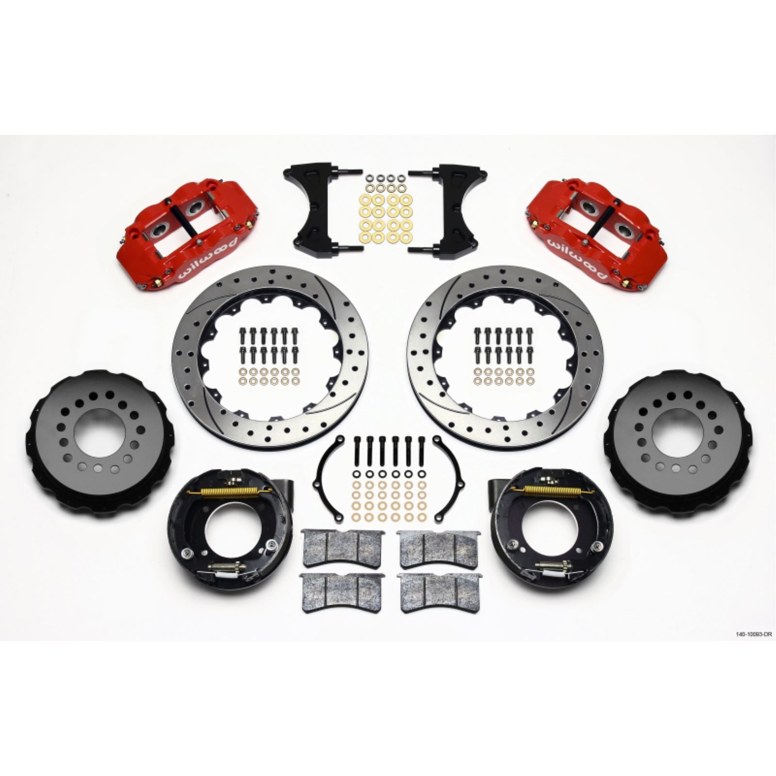 Wilwood Narrow Superlite 4R Rear P-Brk Kit - Red for Chevy C-10 [MPN: 140-10093-DR]_1817583