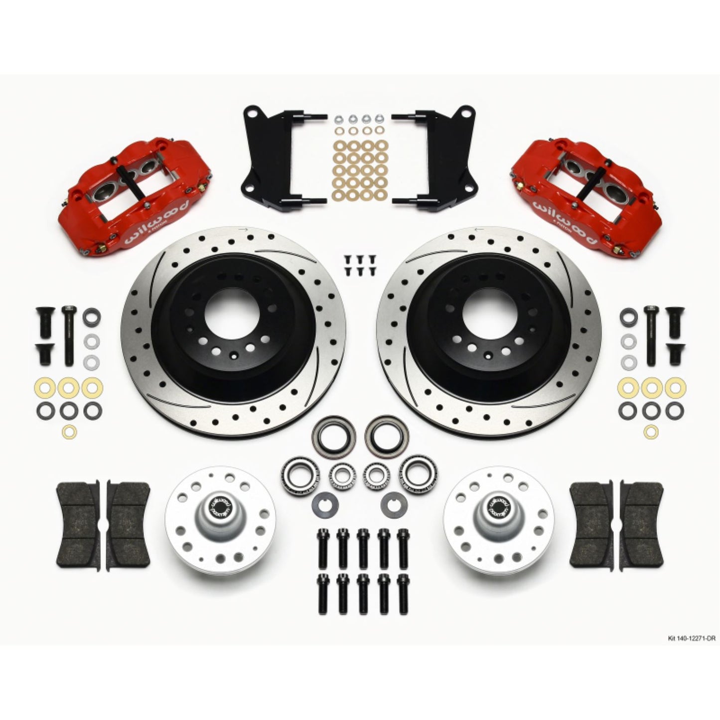 Wilwood Narrow Superlite 6R Front Hub & 1PC Rtr Kit - Red for 67-69 Camaro [MPN: 140-12271-DR]_1817563
