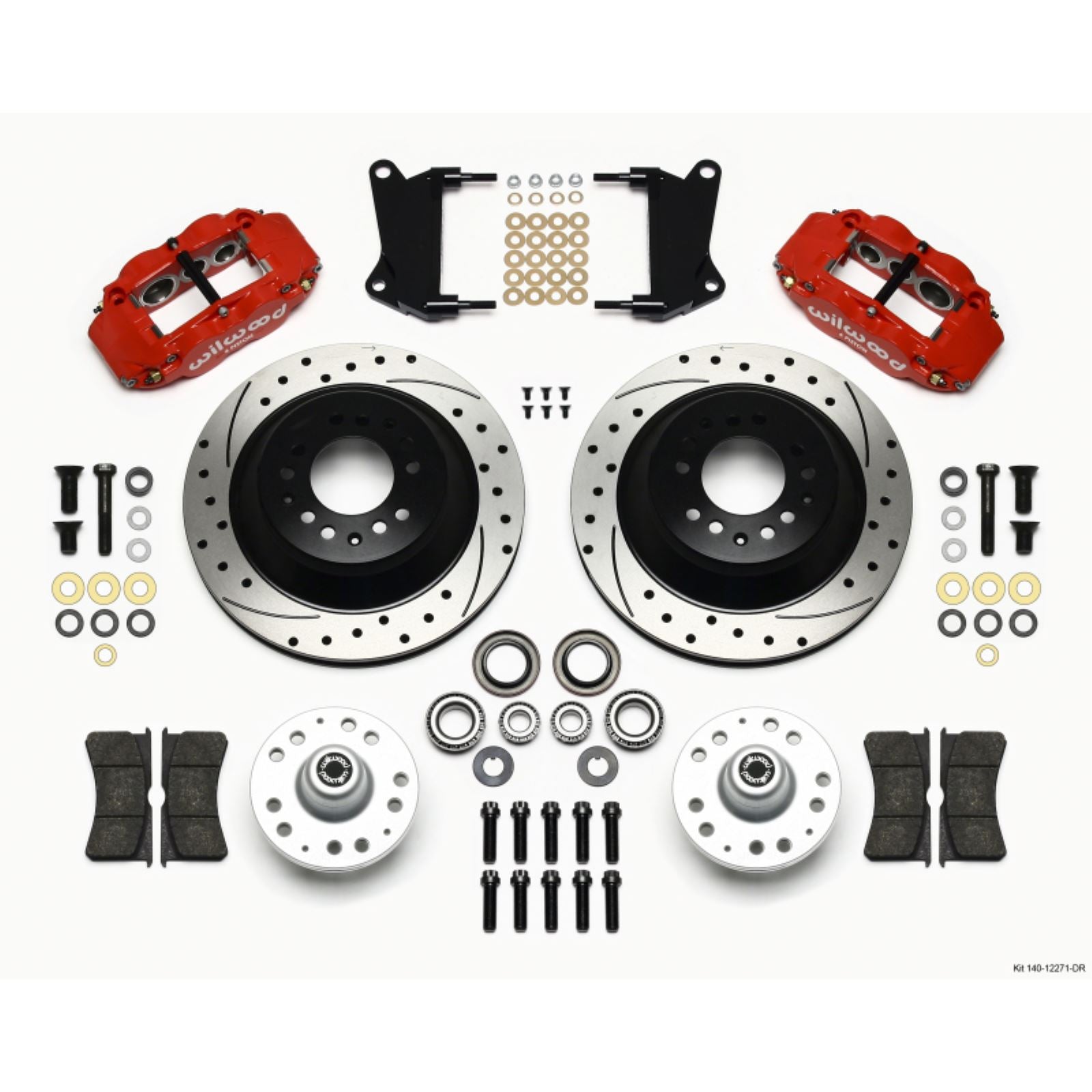 Wilwood Narrow Superlite 6R Front Hub & 1PC Rtr Kit - Red for 67-69 Camaro [MPN: 140-12271-DR]_1817563