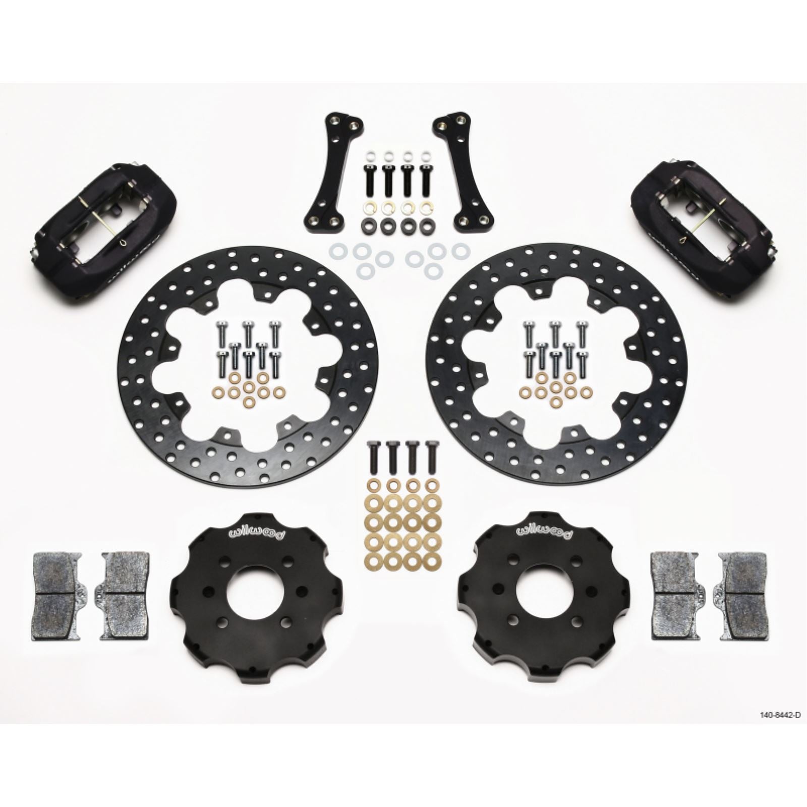 Wilwood Forged Dynalite Front Drag Kit Drilled Rotor for Integra/Civic [MPN: 140-8442-D]_1817598