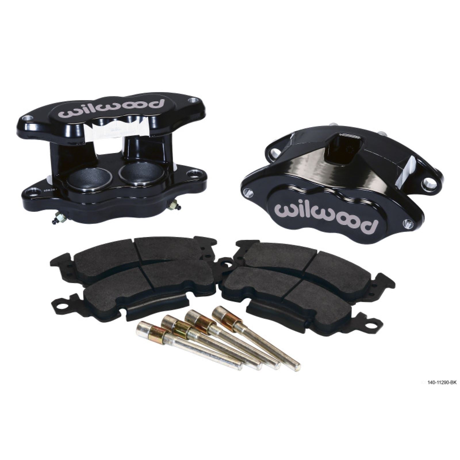 Wilwood D52 Front Caliper Kit Black Powder 2.00/2.00in Piston 1.28in Rotor [MPN: 140-11290-BK]_1817654