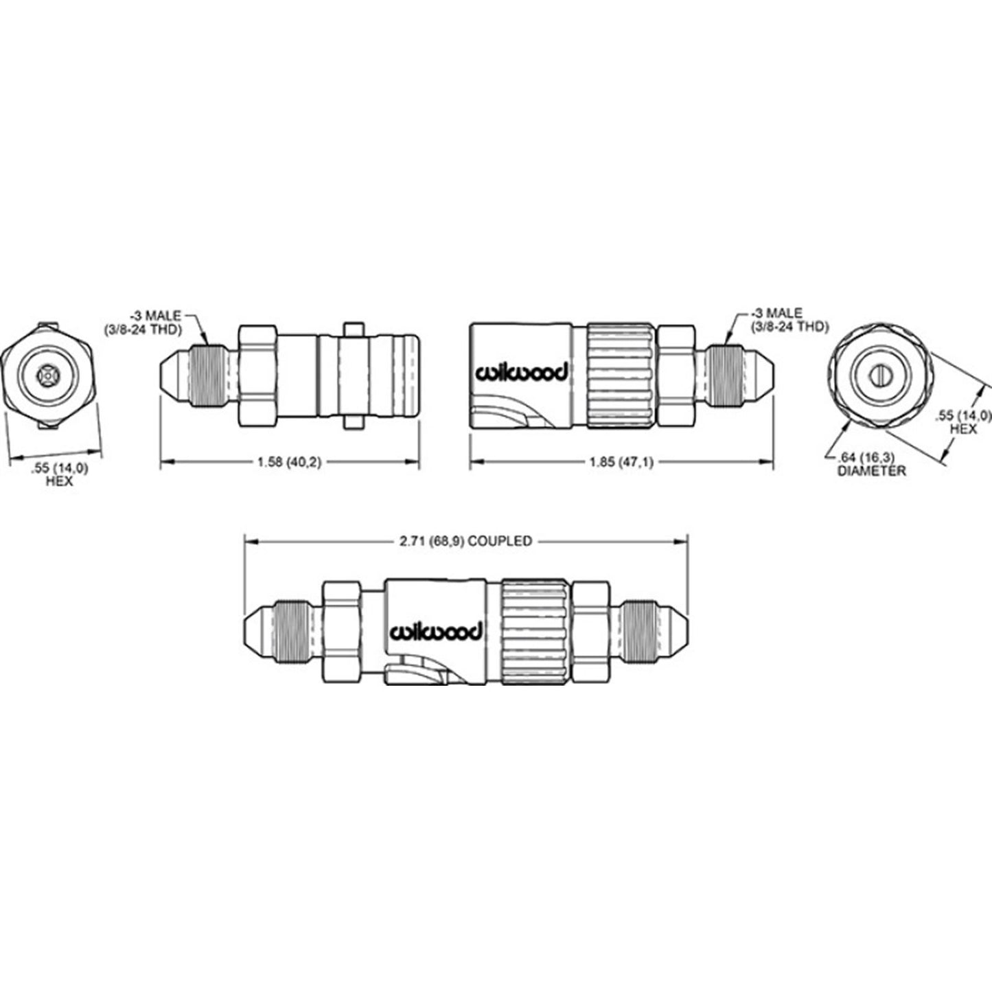 Wilwood Quick Disconnect Kit -3 AN [MPN: 260-16771]_1824924