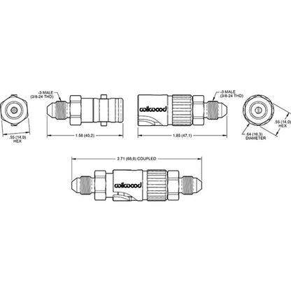 Wilwood Quick Disconnect Kit -3 AN [MPN: 260-16771]_1824924