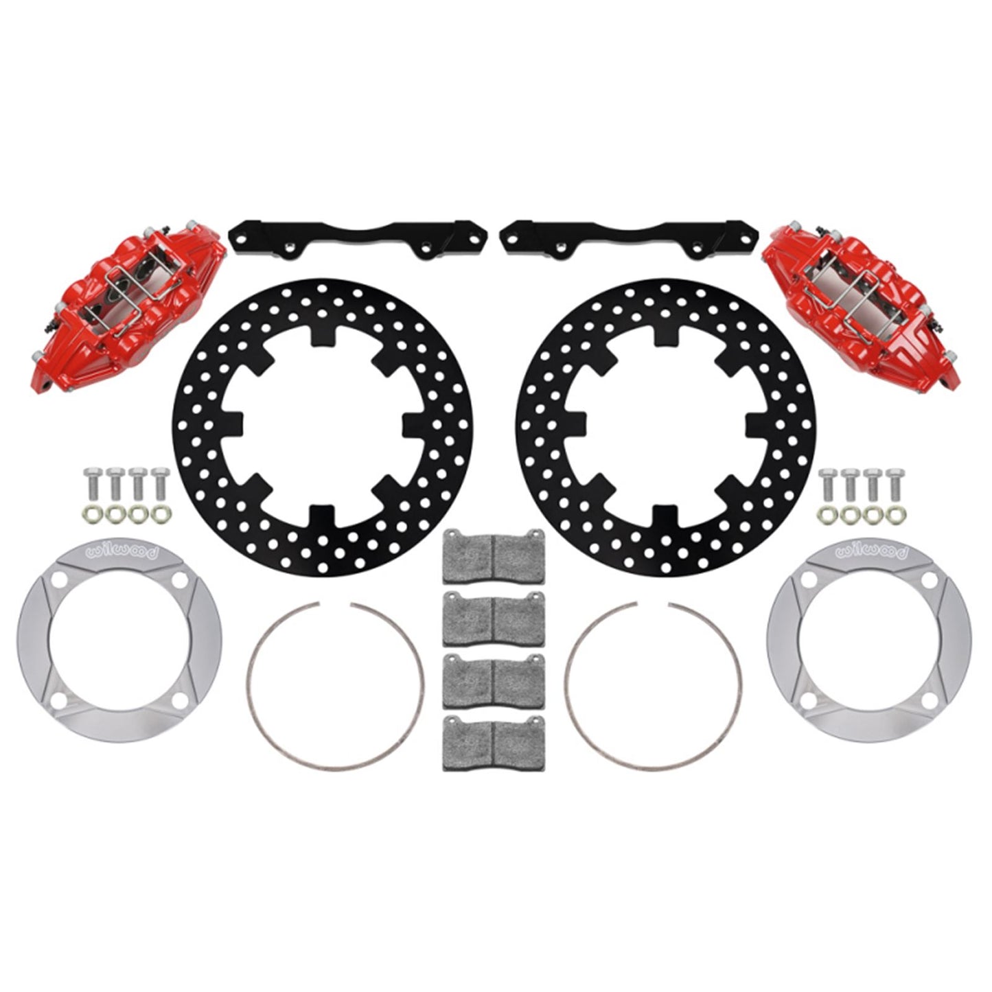 Wilwood Front Kit 11.25in Drilled - Red for 2014+ Polaris RZR XP 1000 [MPN: 140-16632-DR]_1824253