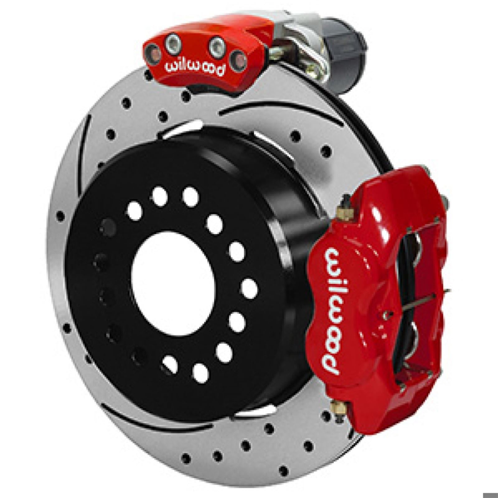 Wilwood Forged Dynalite Rear Electronic Parking Brake Kit Red Coat Caliper [MPN: 140-16142-DR]_1821322